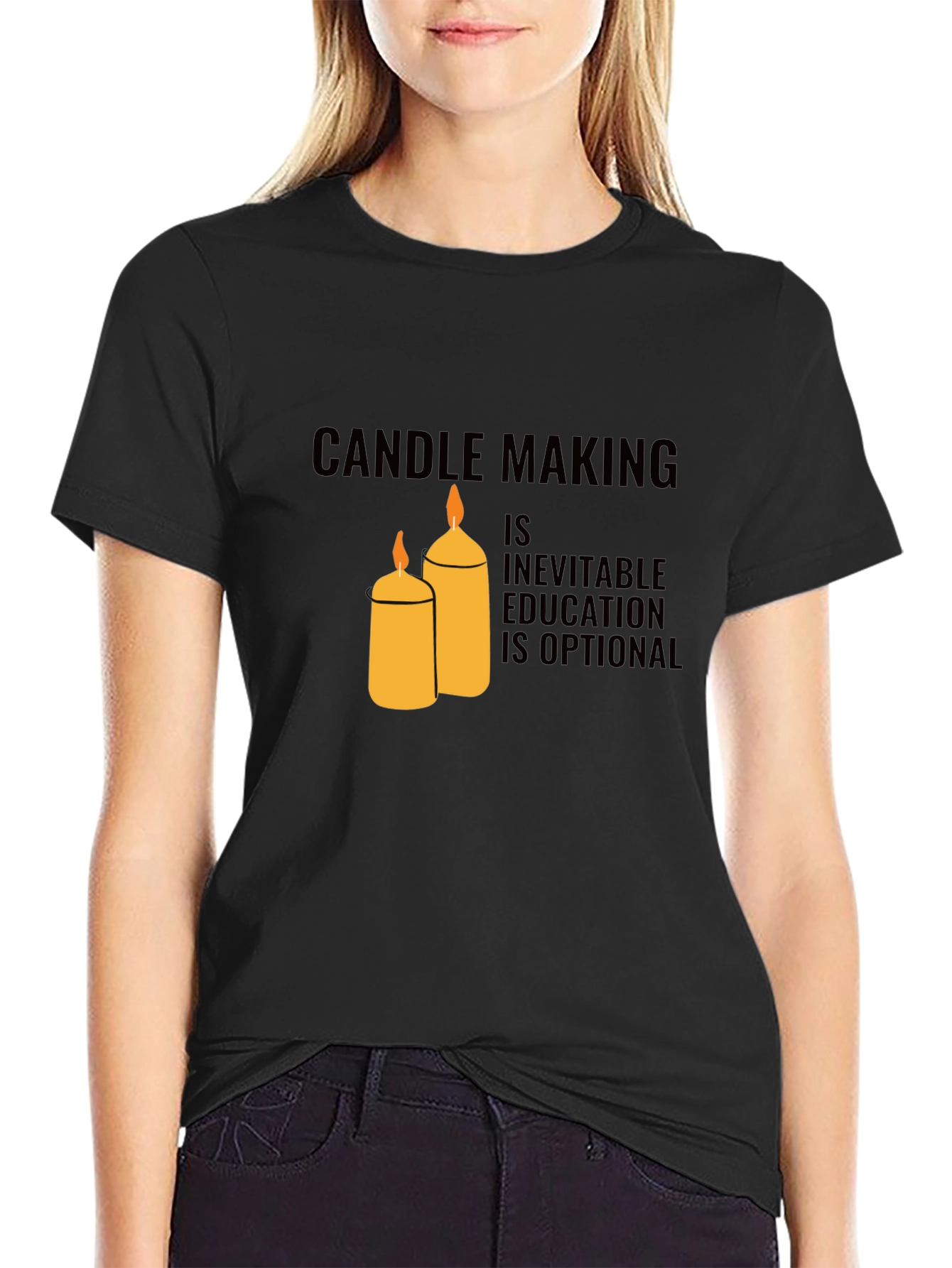 Black Candle Making Inevitable T-Shirt view 2