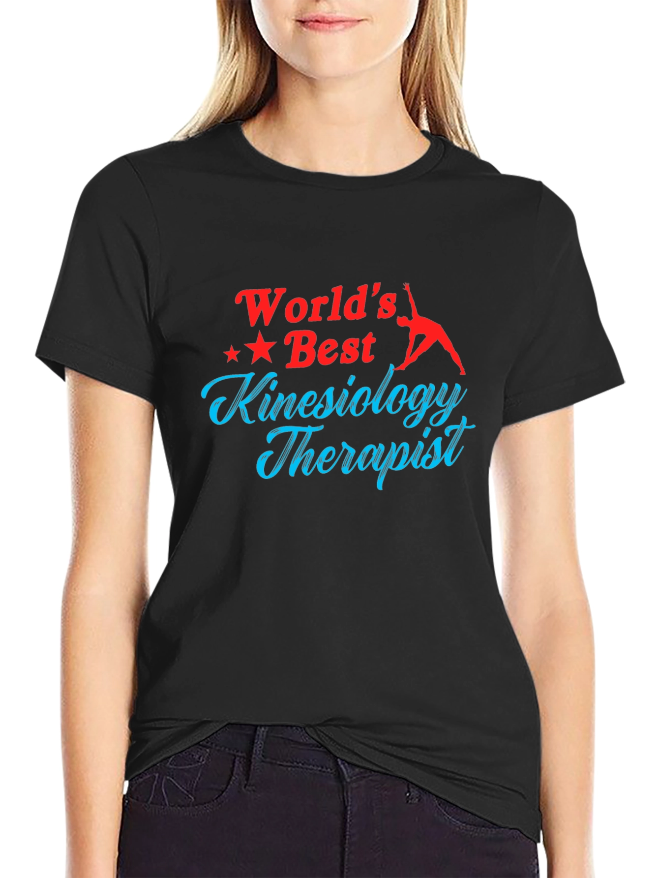 World's Best Kinesiology Therapist Black T-Shirt - 2