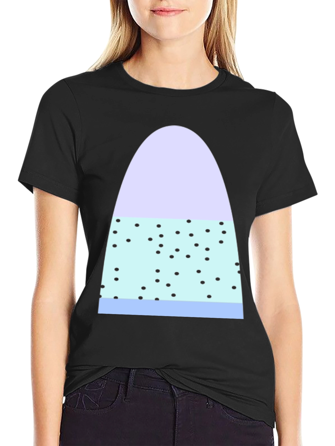 Black Funky Polka Dot Candy Corn Graphic Tee view 2