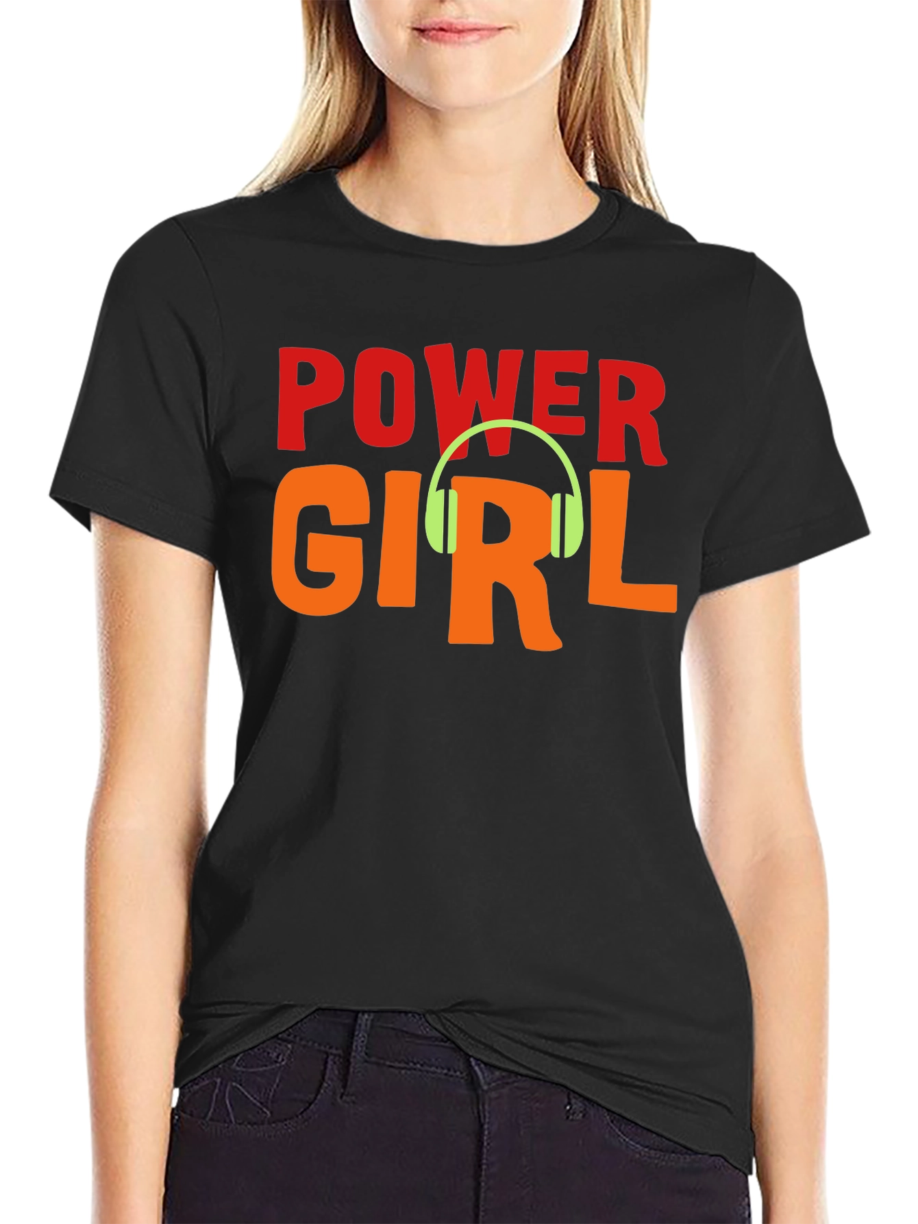 Black Power Girl Graphic T-Shirt - Stylish & Comfortable view 2