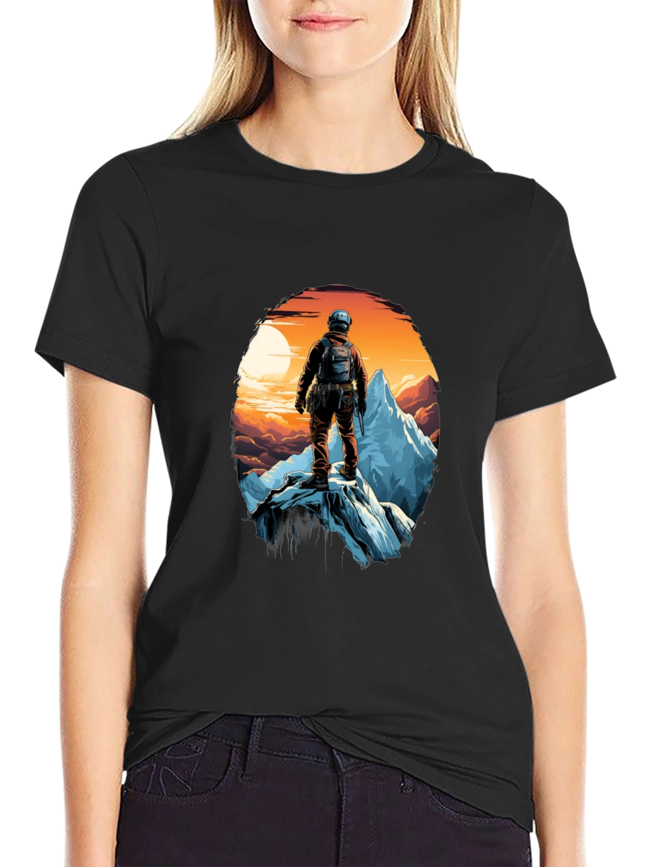 Black Mountain Climber Graphic Tee - Adventure Awaits! view 2