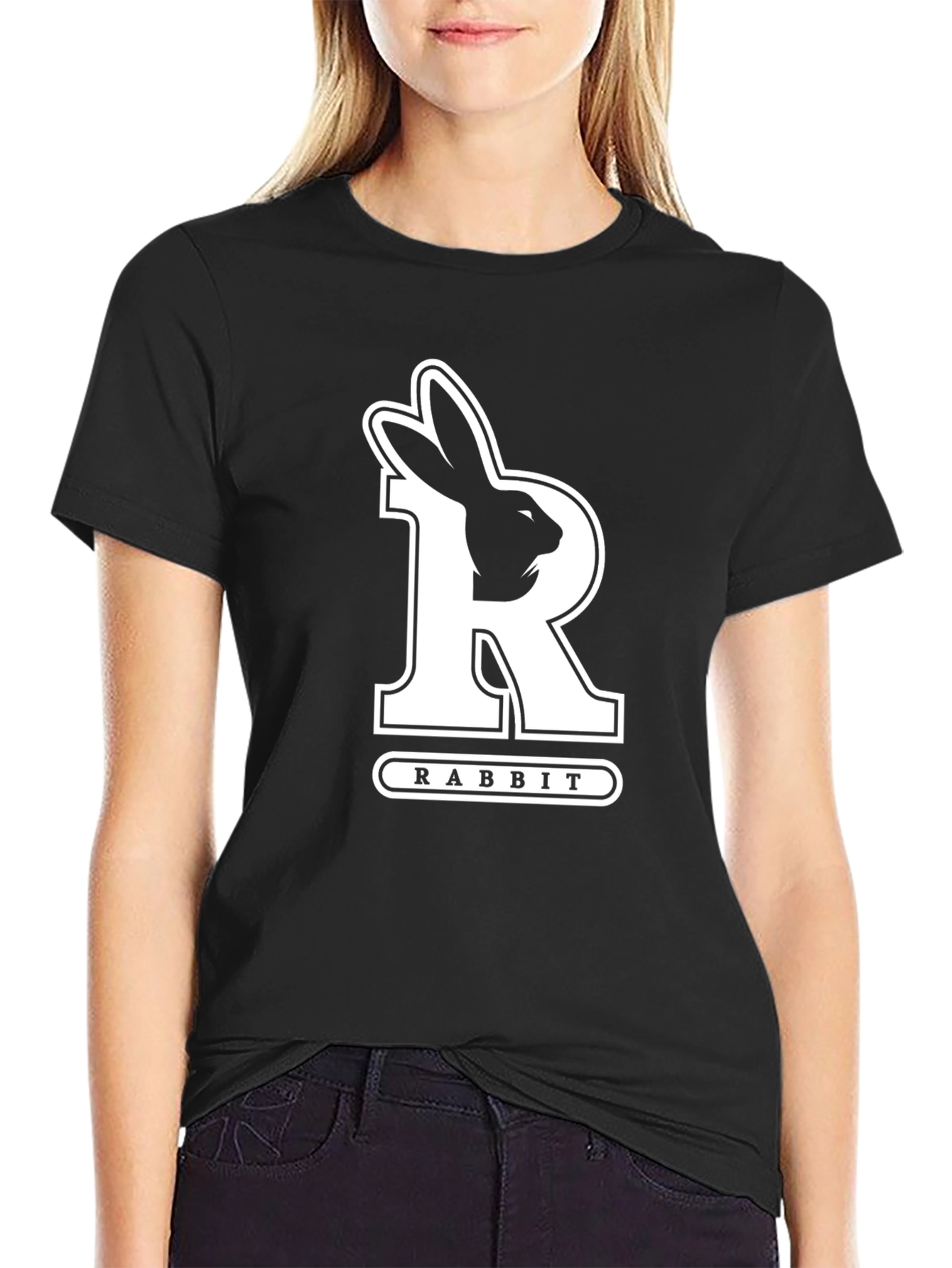 Black Rabbit Graphic Tee - Unique Design view 2