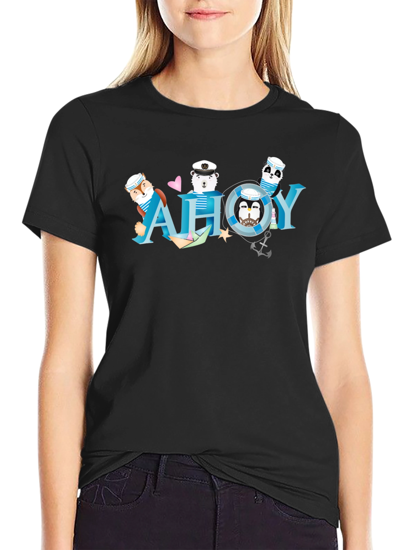 Nautical Ahoy T-Shirt with Animal Sailors - 2