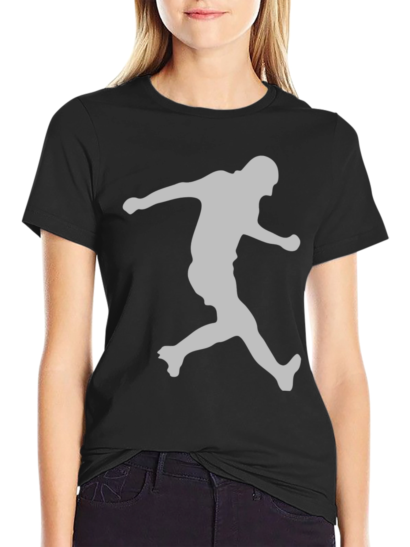 Black Men's Black Graphic Tee - Silhouette Print view 2