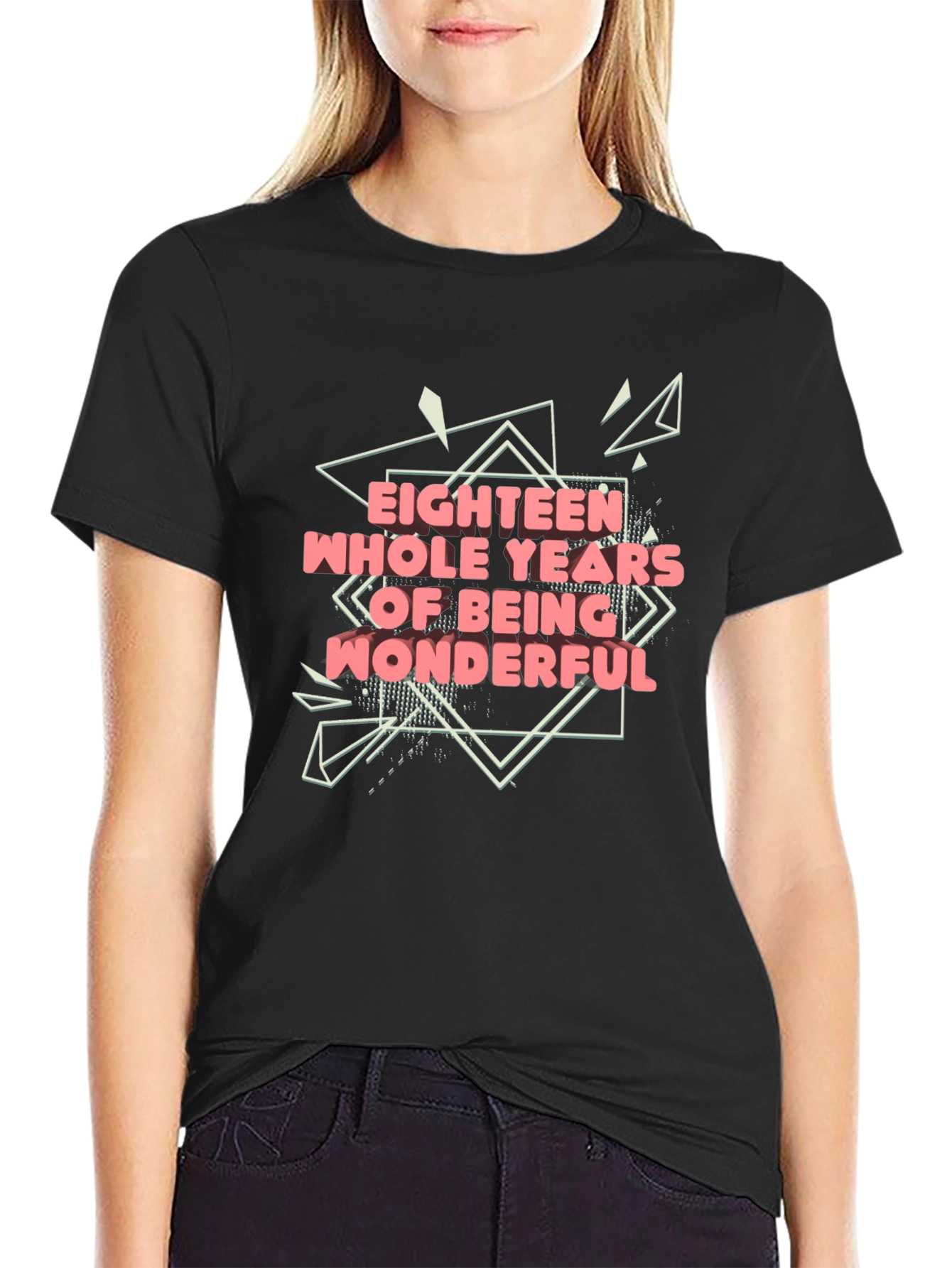 Black Eighteen Wonderful Years Graphic Tee view 2