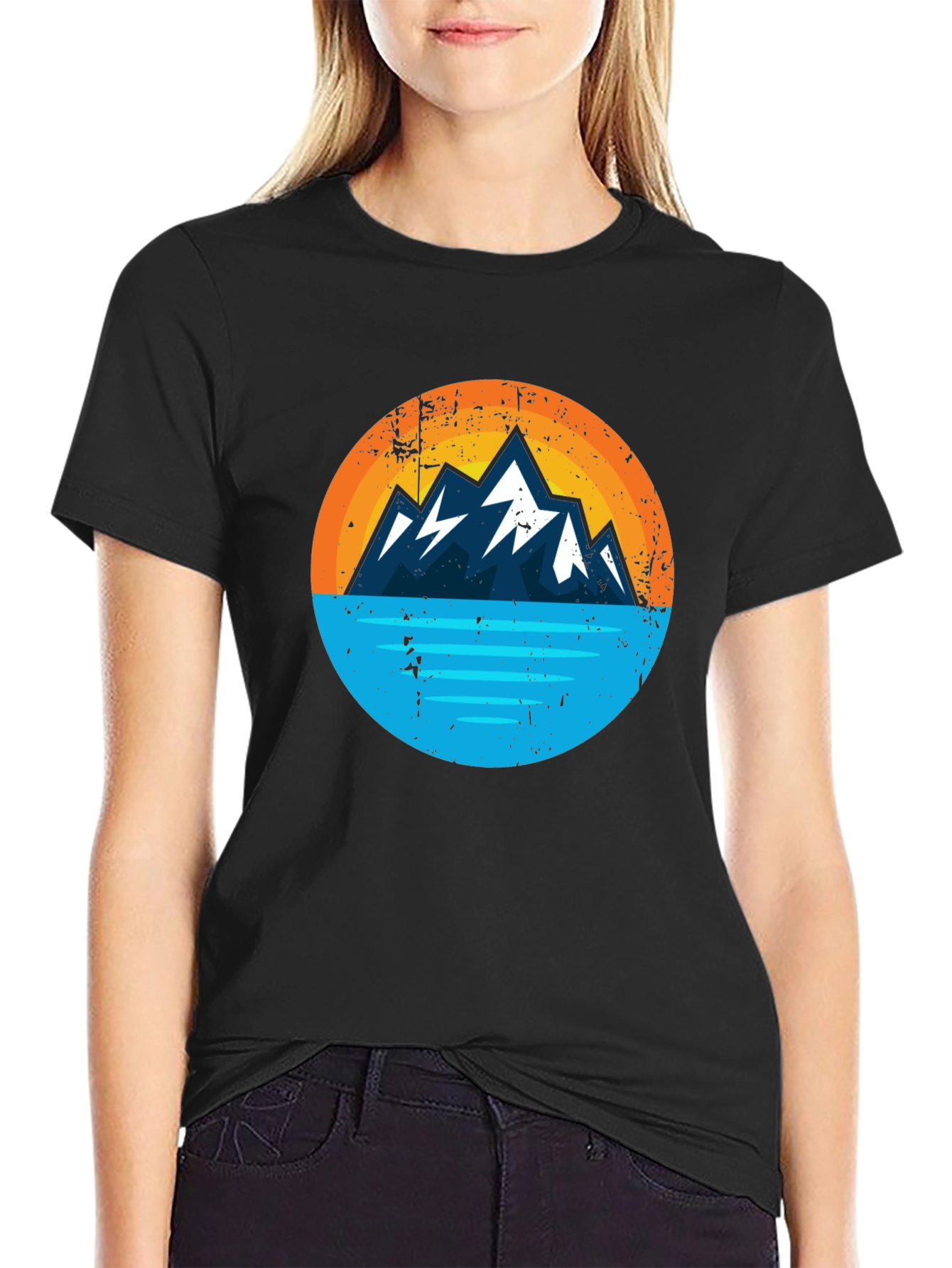 Black Mountain Lake Graphic T-Shirt - Adventure Ready view 2