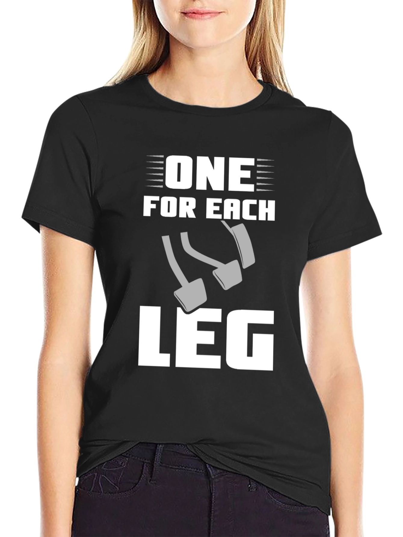 Black One For Each Leg Car Enthusiast T-Shirt view 2