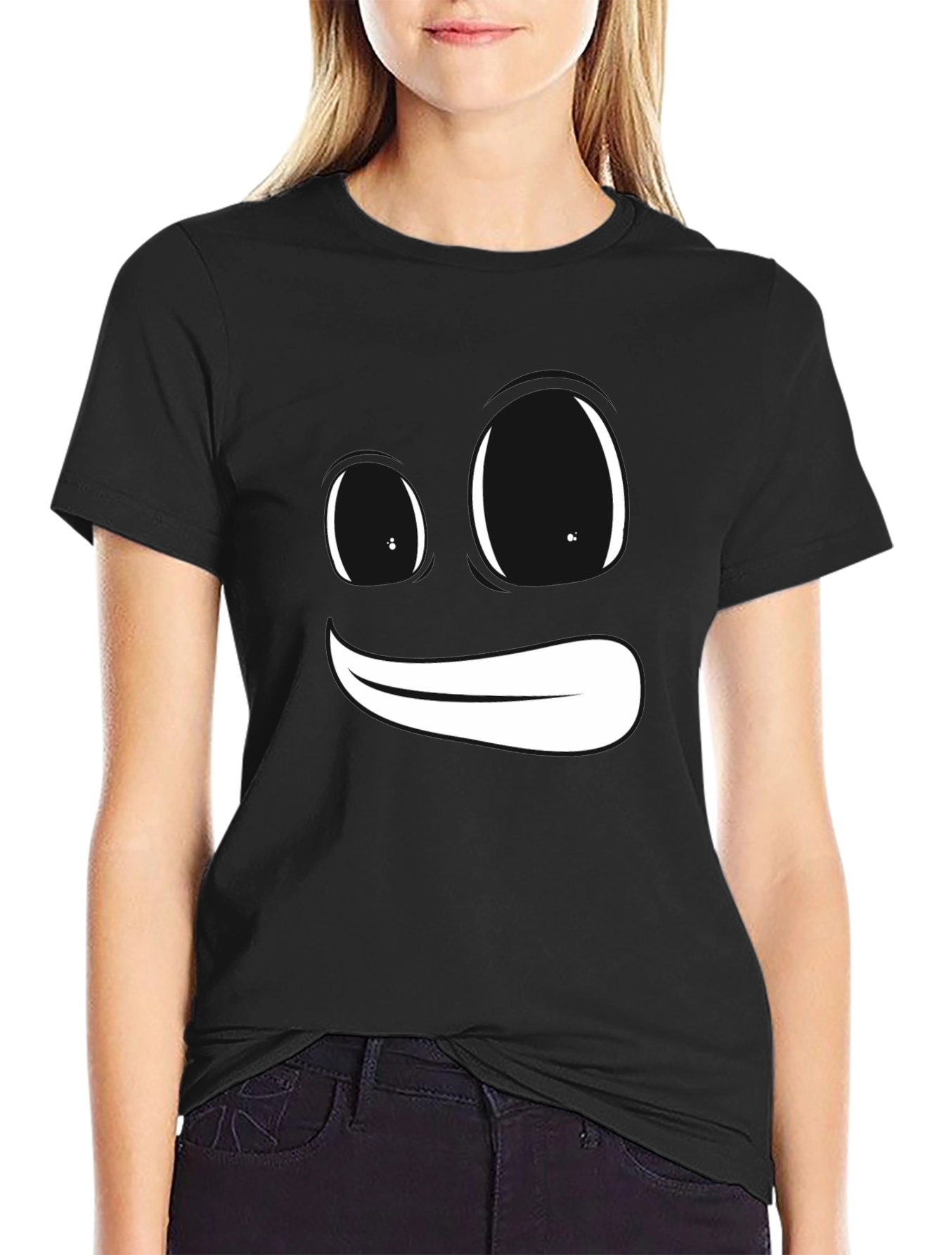 Black Funny Face Graphic Tee - Express Yourself! view 2