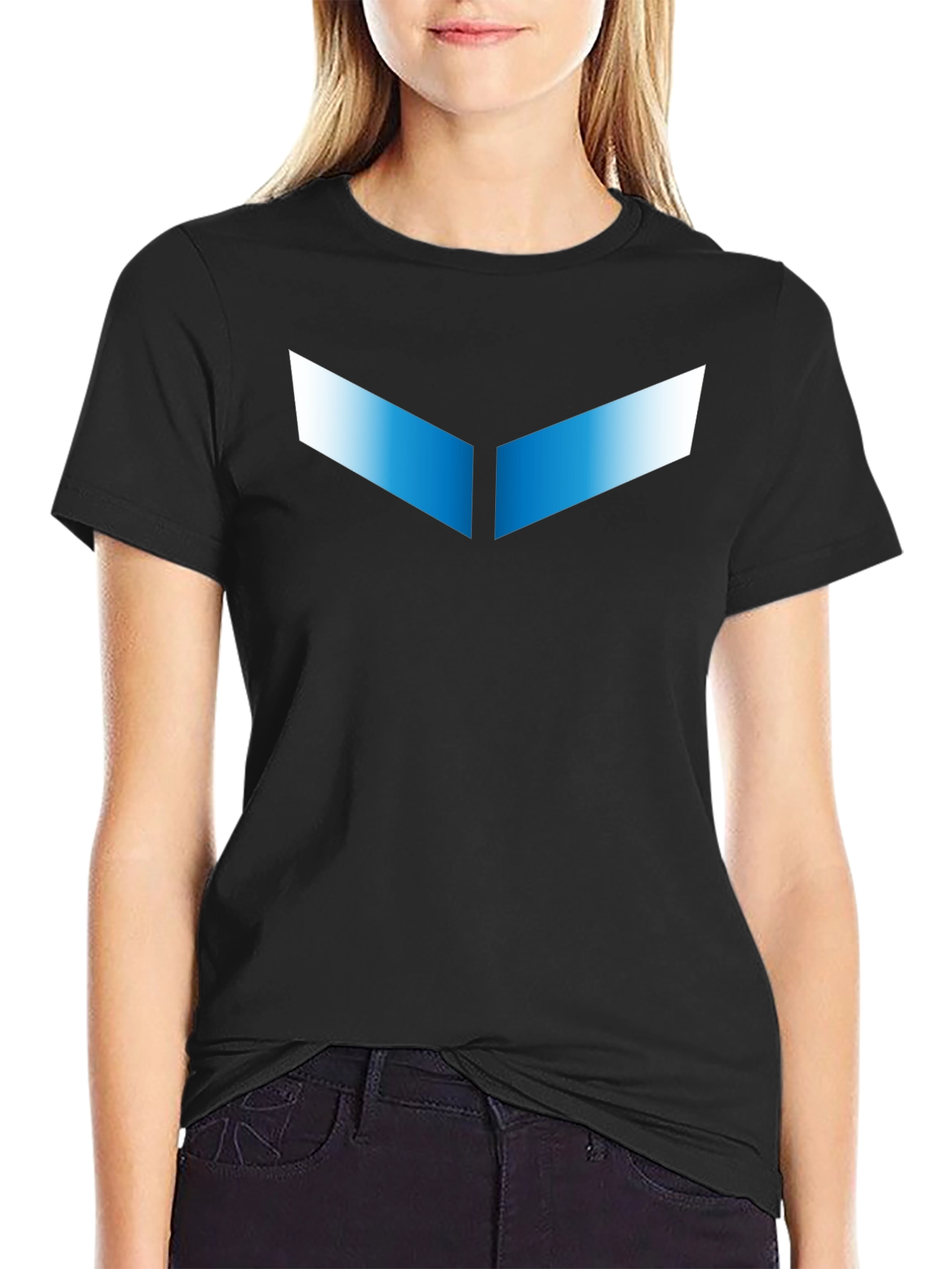 Black Geometric Graphic Tee - Modern Style view 2