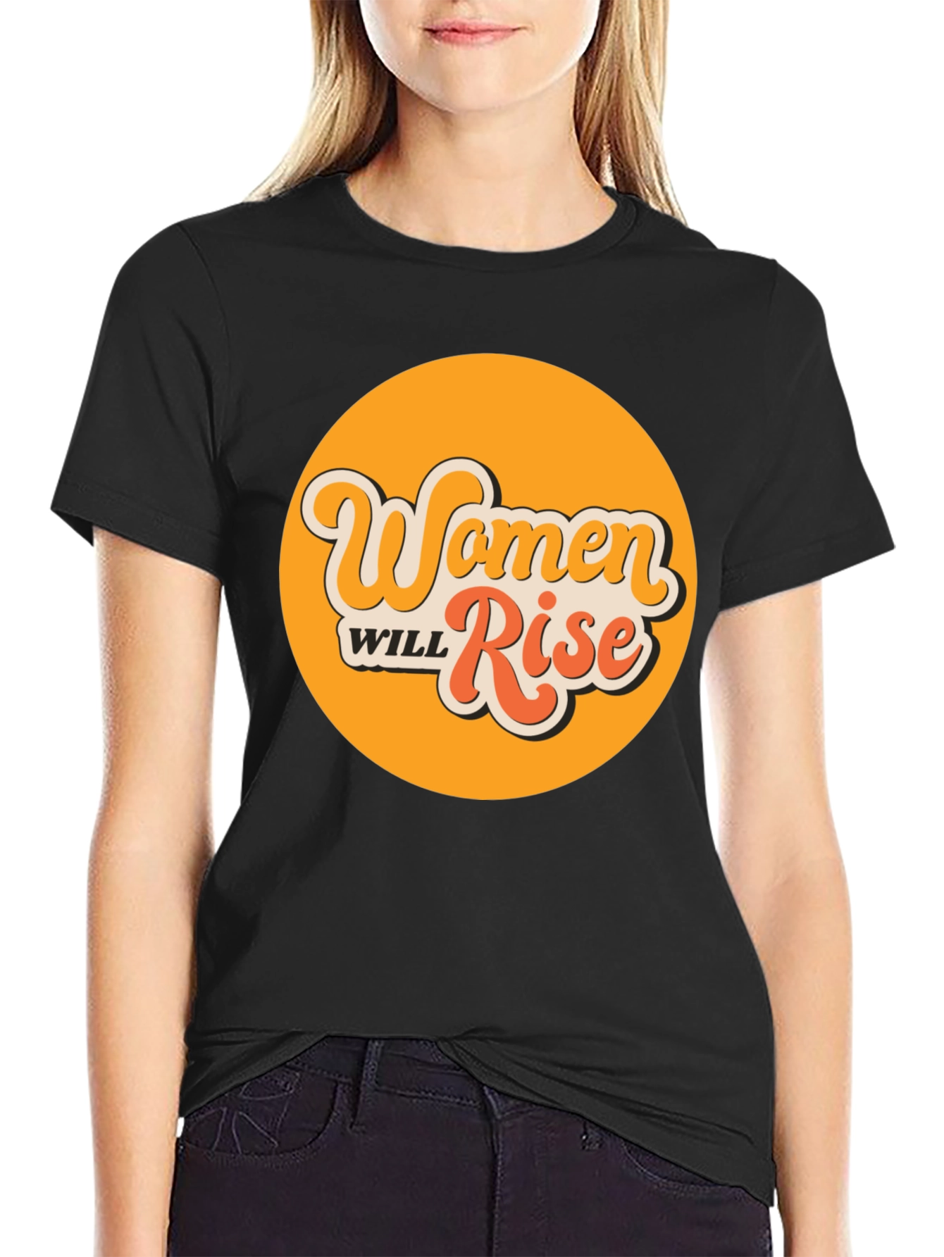 Black Women Will Rise Graphic Tee - Retro Style view 2