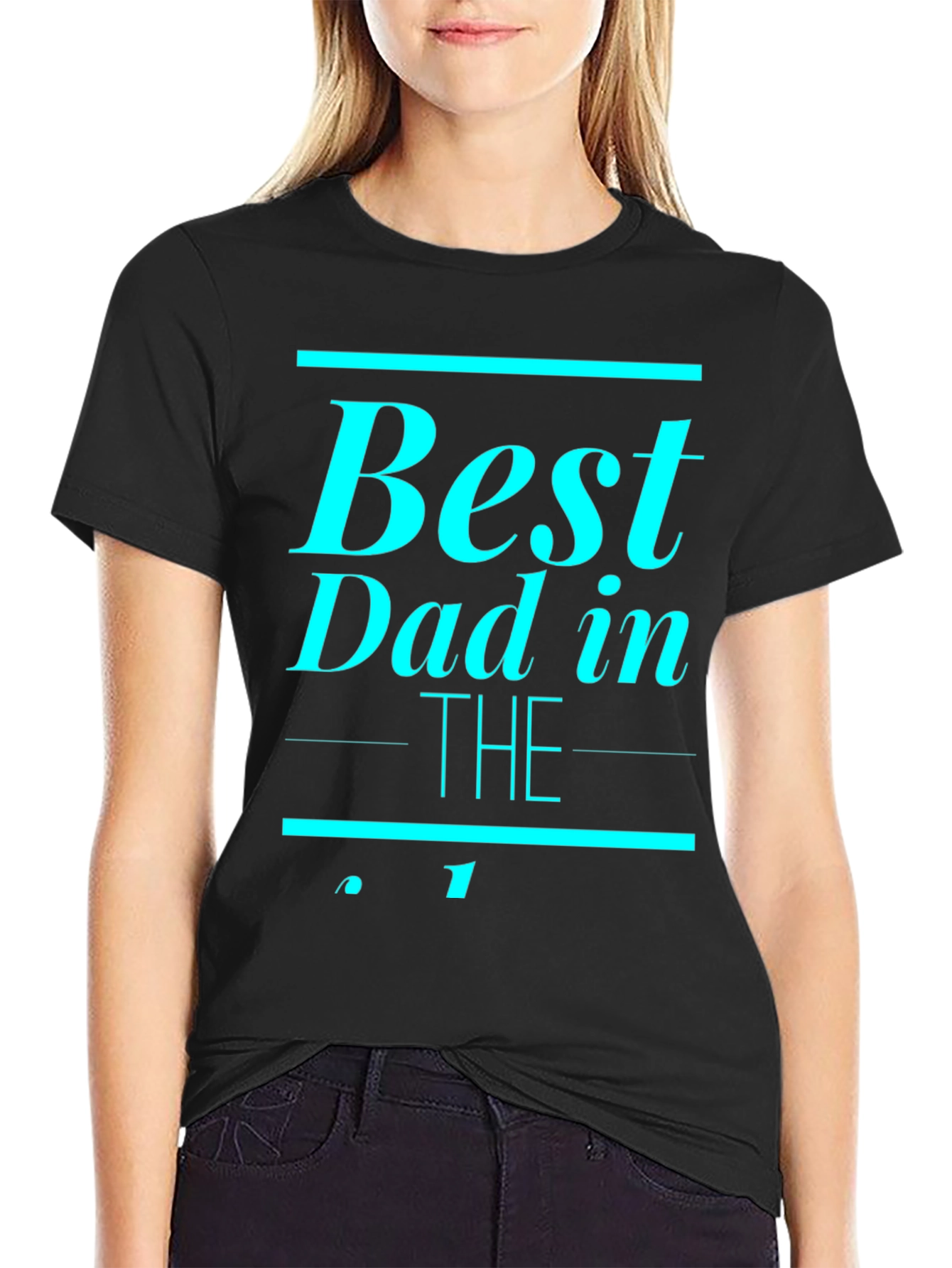 Black Best Dad in the Galaxy T-Shirt - Father's Day Gift view 2