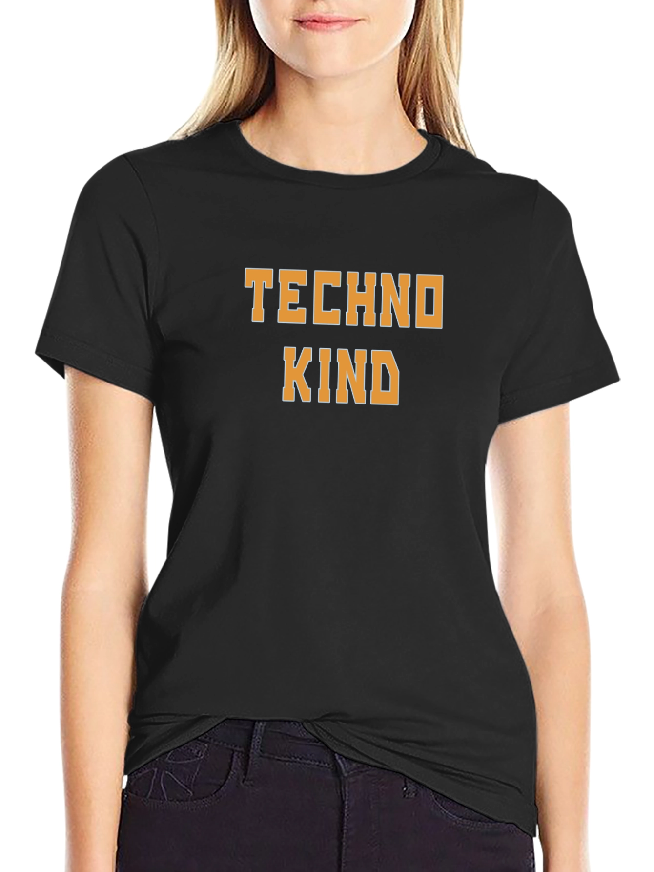 Black Techno Kind Graphic Tee - Stylish Music Lover's T-Shirt view 2