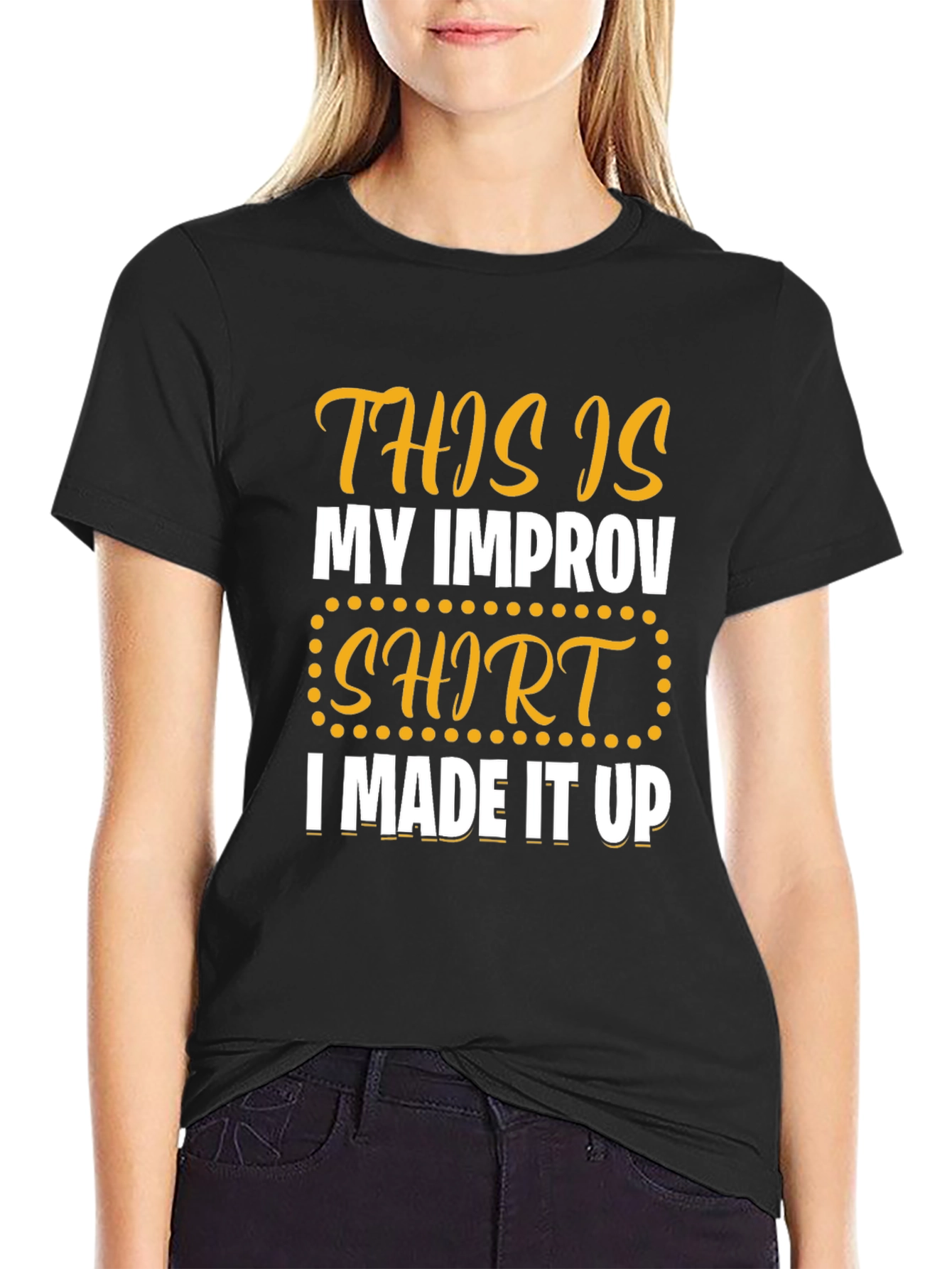 Black Funny Improv Shirt - This Is My Improv Shirt view 2