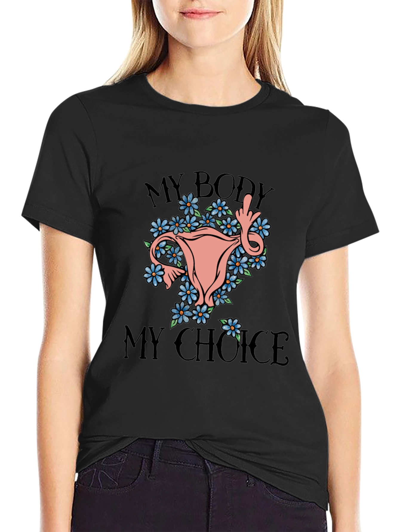 Black My Body My Choice Graphic Tee view 2