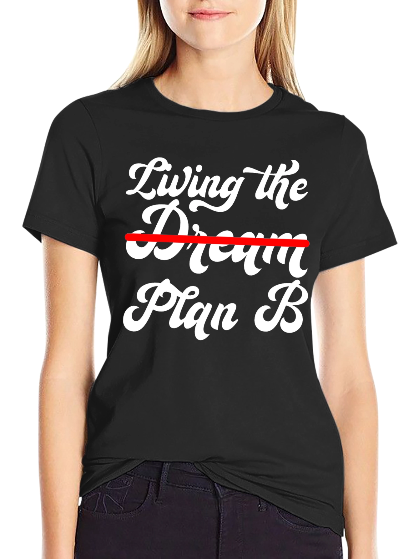 Black Living the Plan B Tee view 2