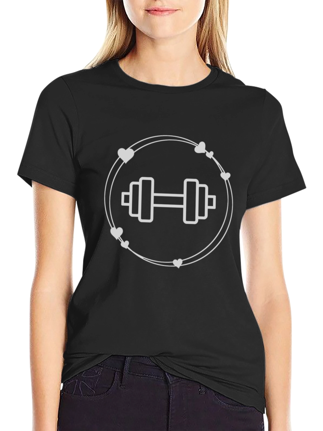 Black Love Fitness Black Graphic T-Shirt view 2