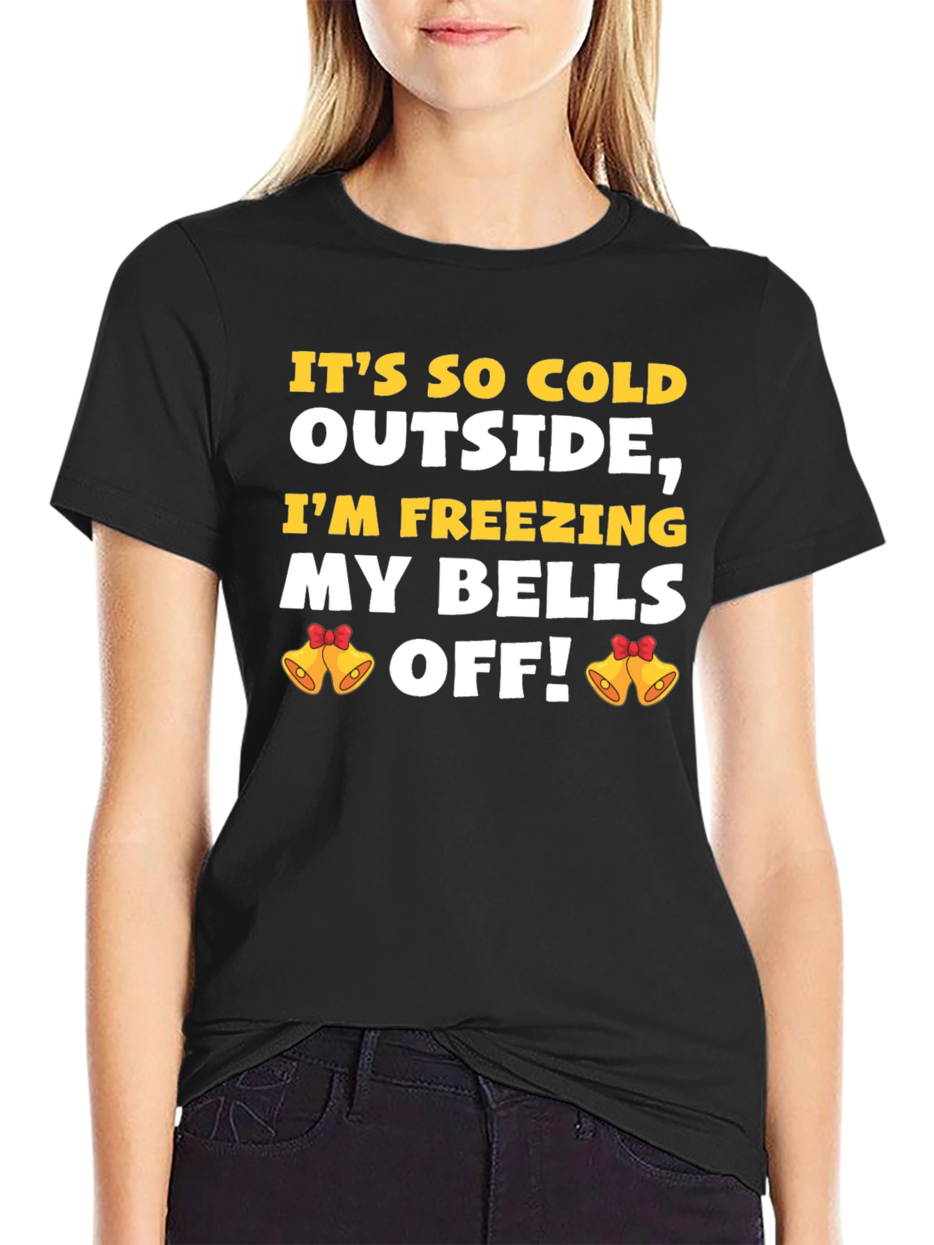 Black Funny Winter T-Shirt: It's So Cold! view 2