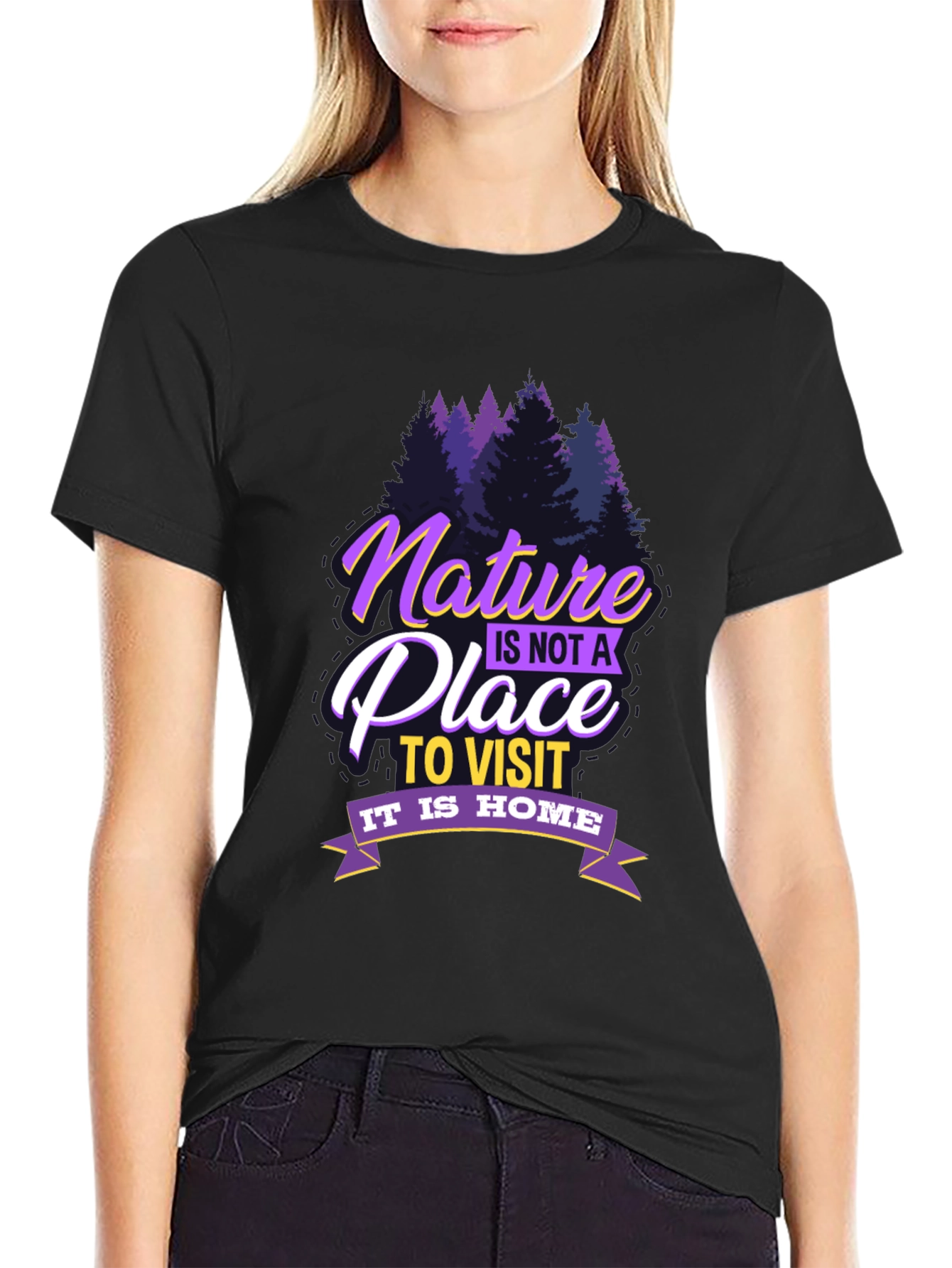 Black Nature is Home T-Shirt view 2