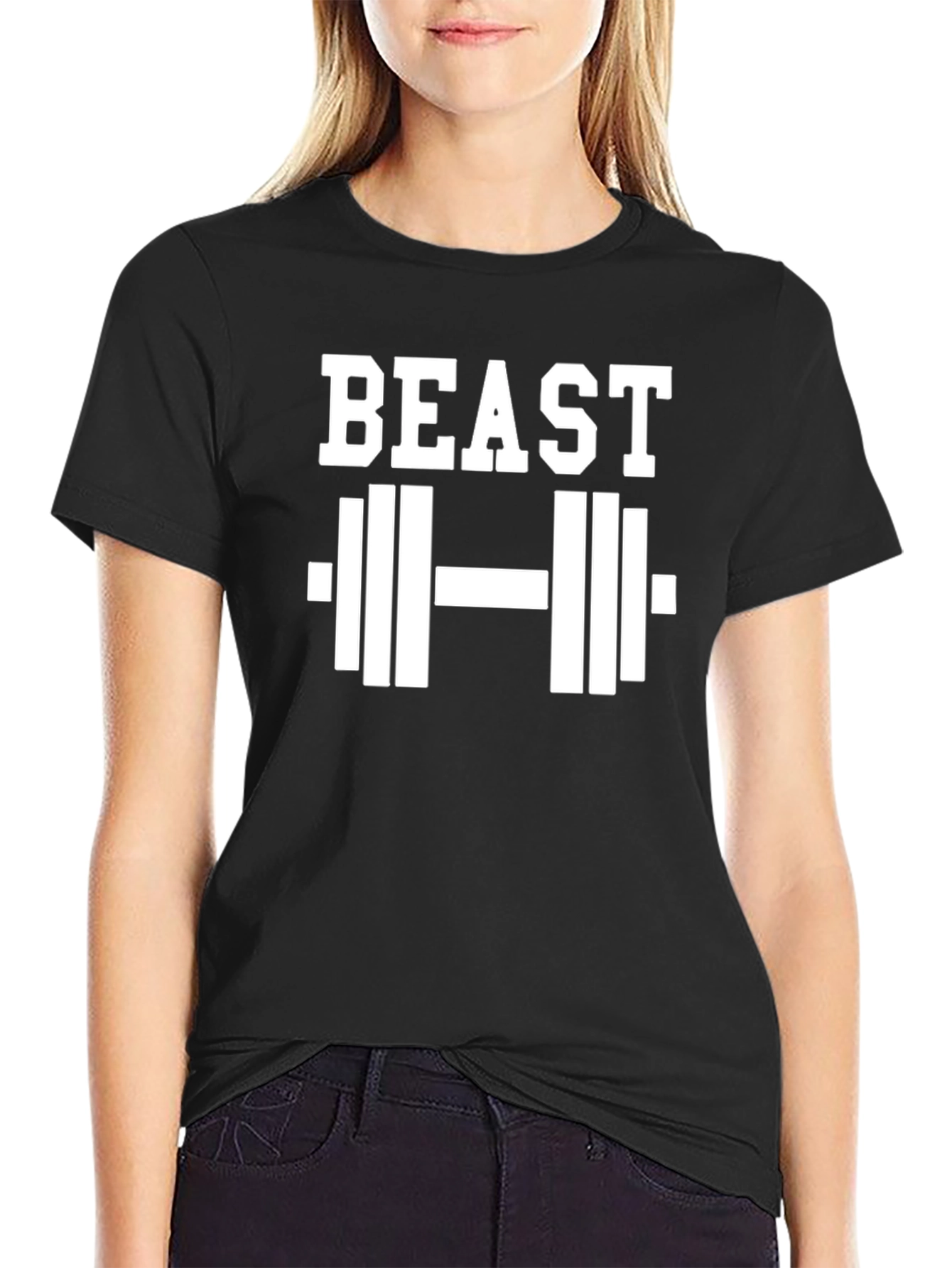 Black Beast Mode Workout Gym T-Shirt view 2