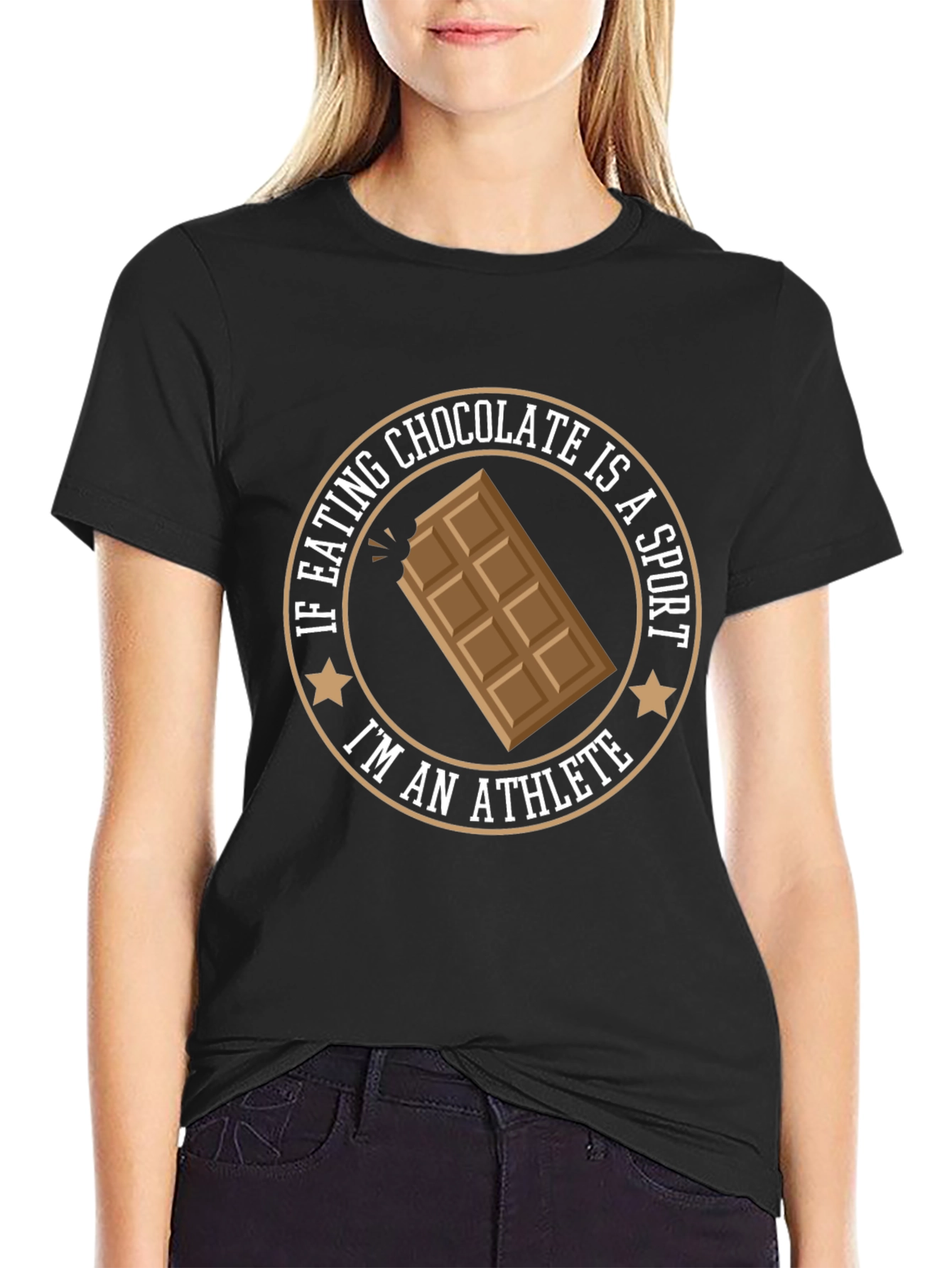 Black Chocolate Lover Athlete T-Shirt view 2