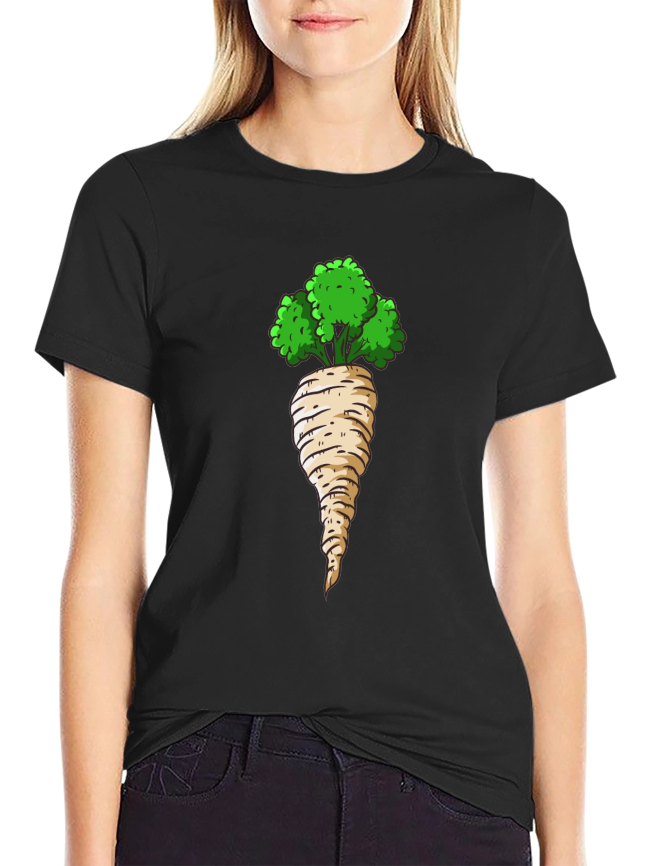 Black Radish Graphic Tee - Unique Foodie Fashion view 2