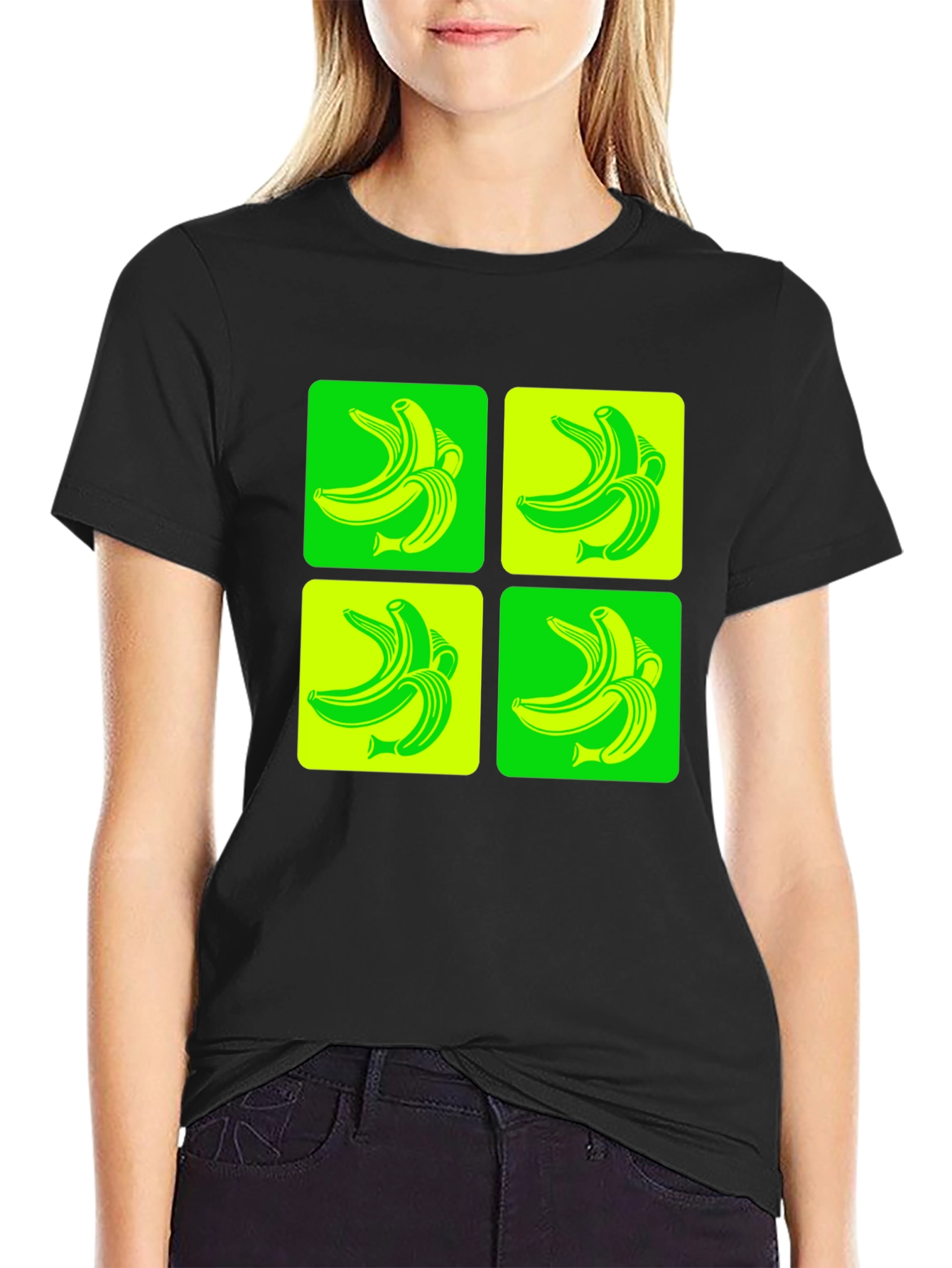 Black Banana Pop Art Graphic T-Shirt view 2