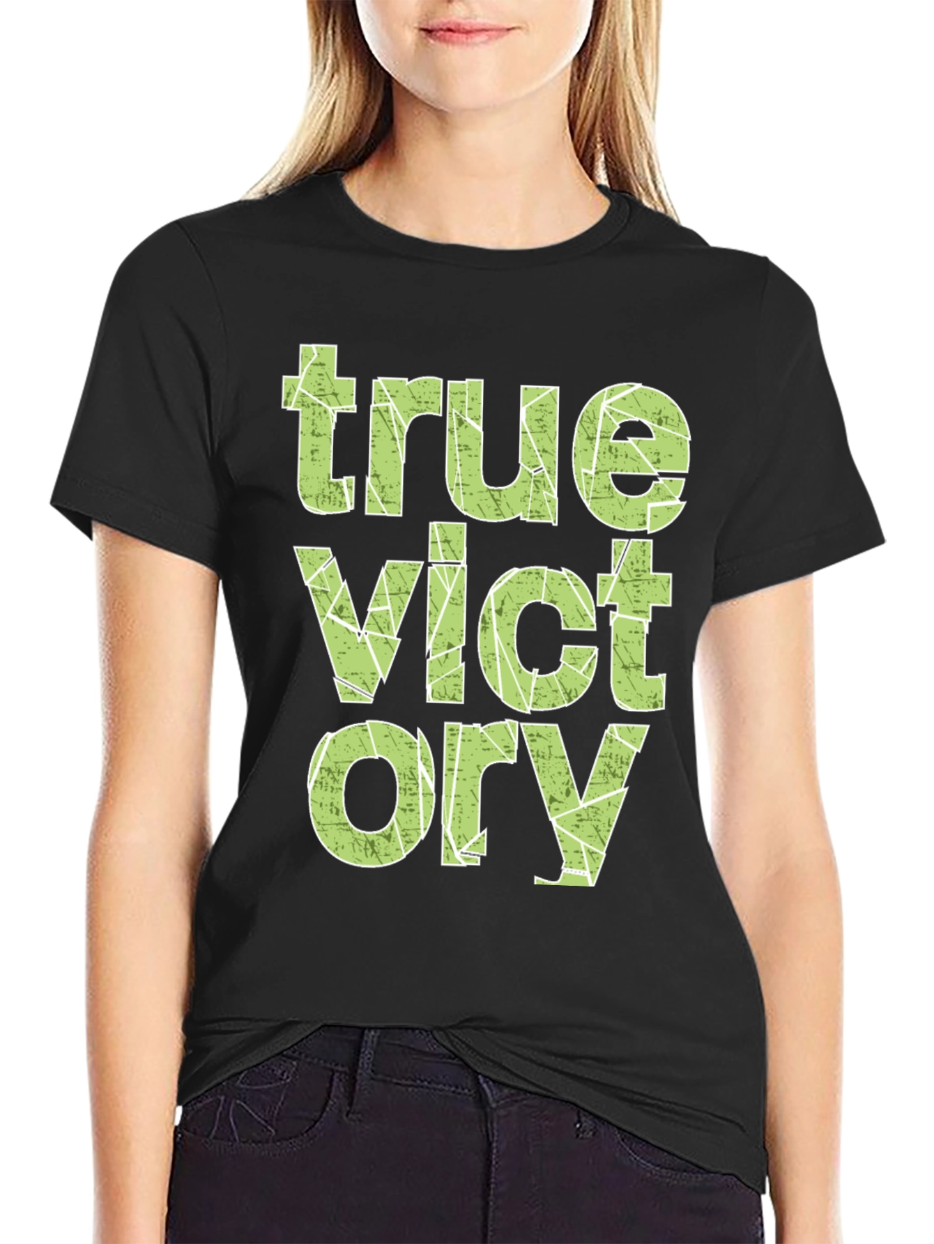 Black True Victory Graphic Tee - Stylish Men's T-Shirt view 2
