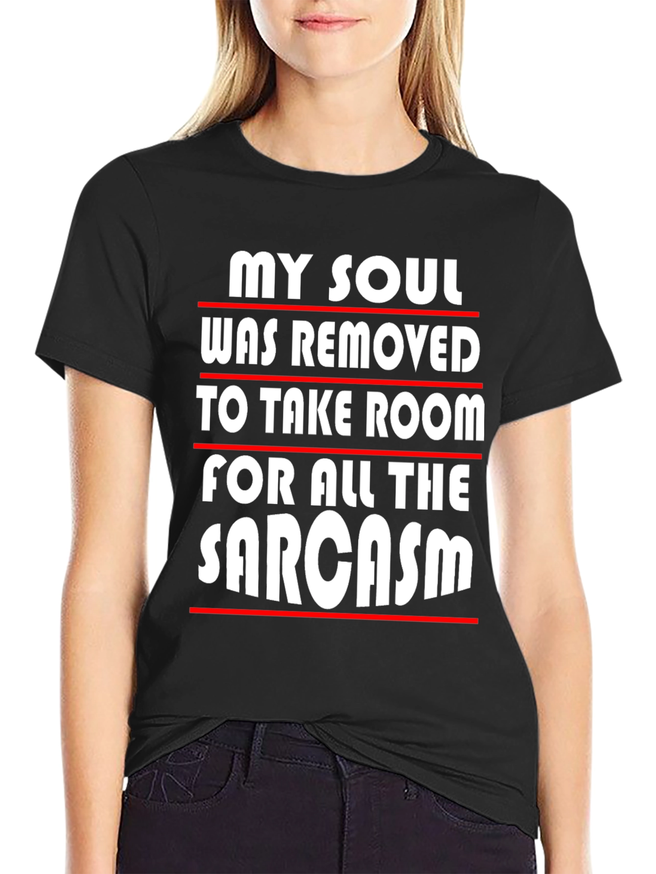 Black Sarcastic Humor Graphic Tee view 2