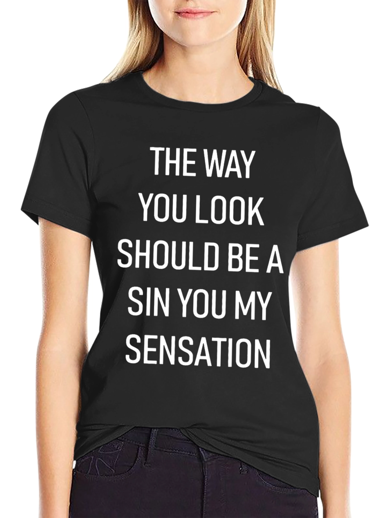 Black Sin You My Sensation Graphic Tee view 2
