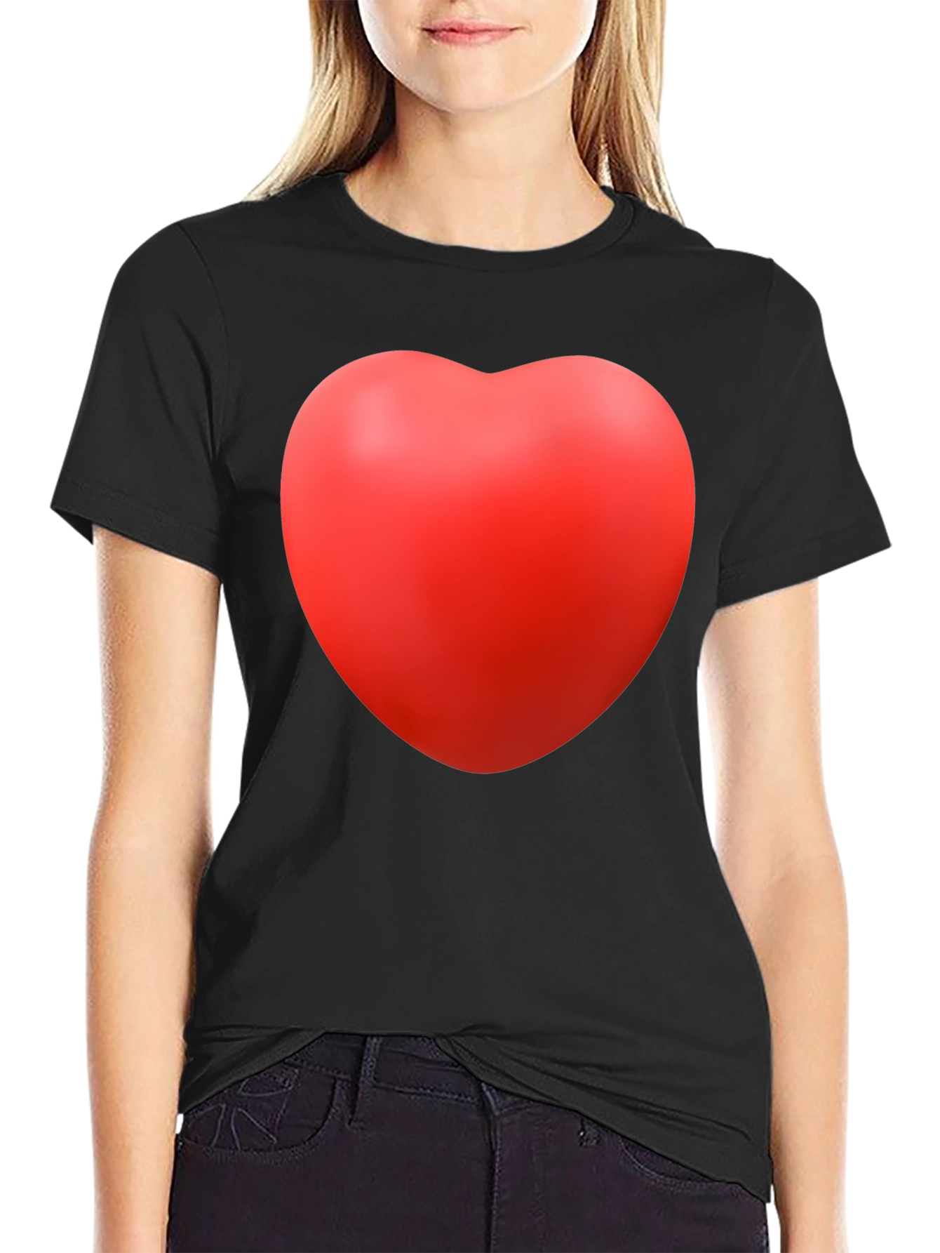 Black Heart Graphic Black Tee view 2
