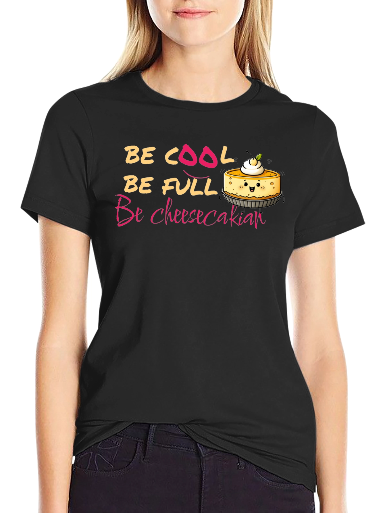 Black Be Cheesecakian T-Shirt - Cool, Full, and Fun! view 2