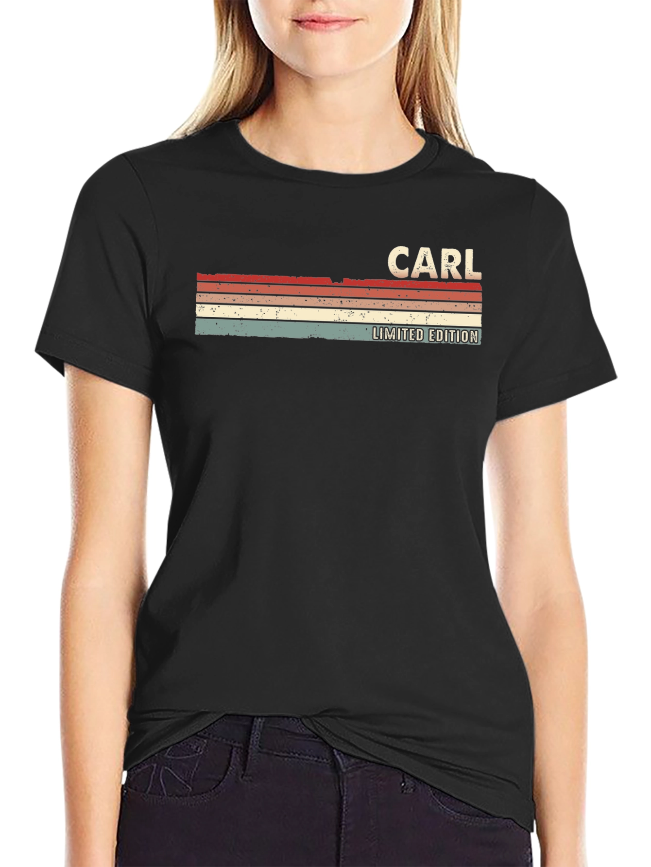 Black Carl Limited Edition Retro Graphic T-Shirt view 2