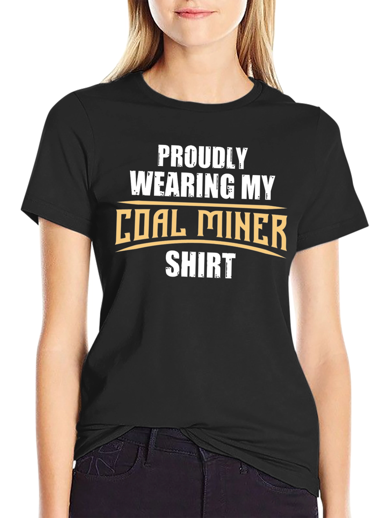 Black Proud Coal Miner T-Shirt - Show Your Support! view 2