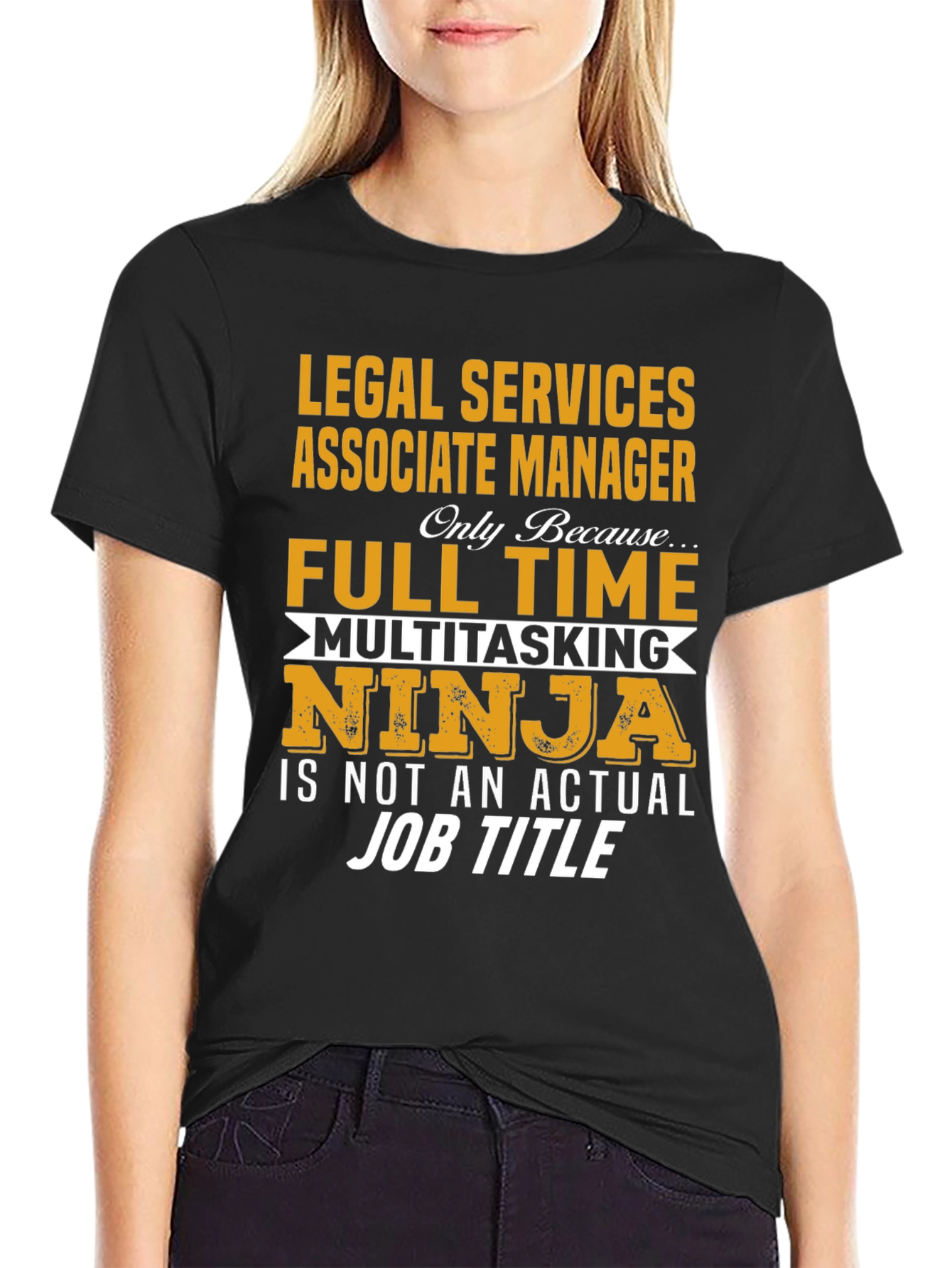 Black Legal Services Associate Manager T-Shirt view 2