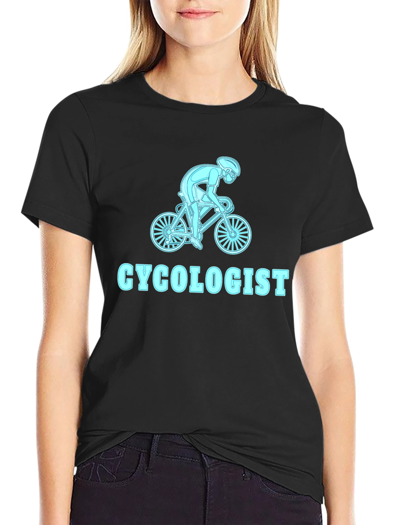 Black Cycologist T-Shirt - Cycling Enthusiast Tee view 2