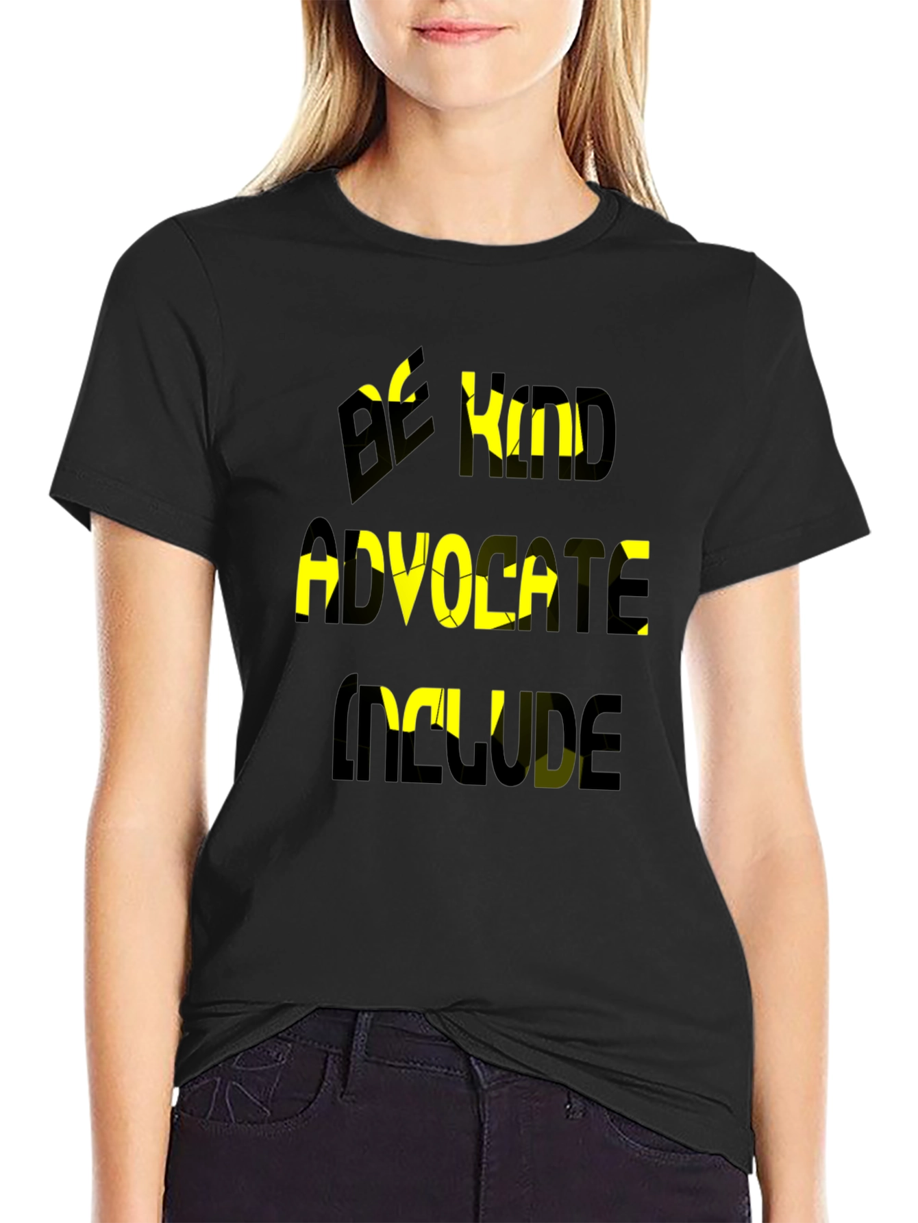 Black Be Kind Advocate Include Graphic Tee view 2