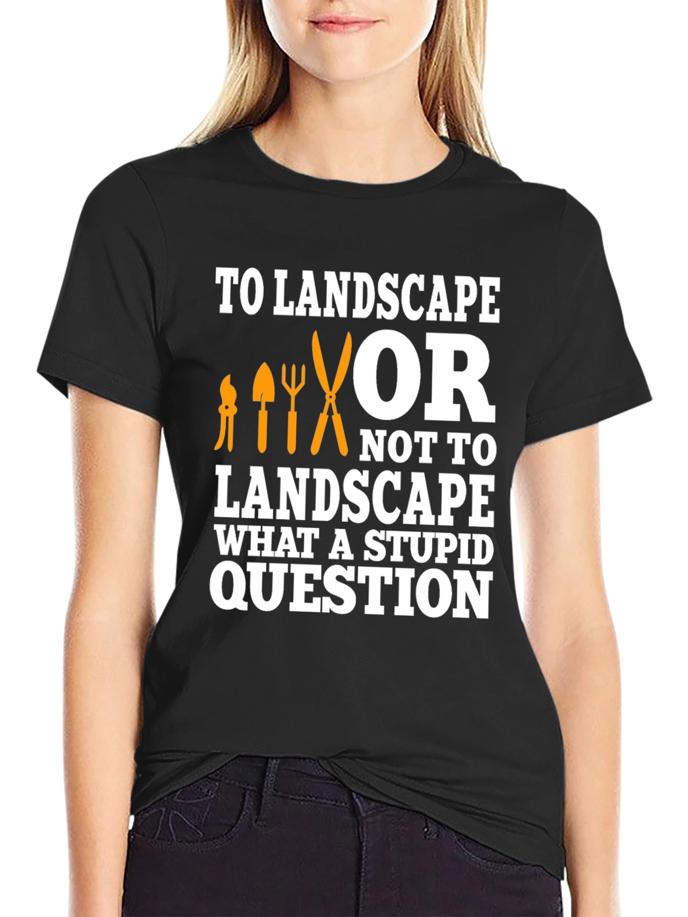 Black To Landscape T-Shirt - Gardener Humor view 2