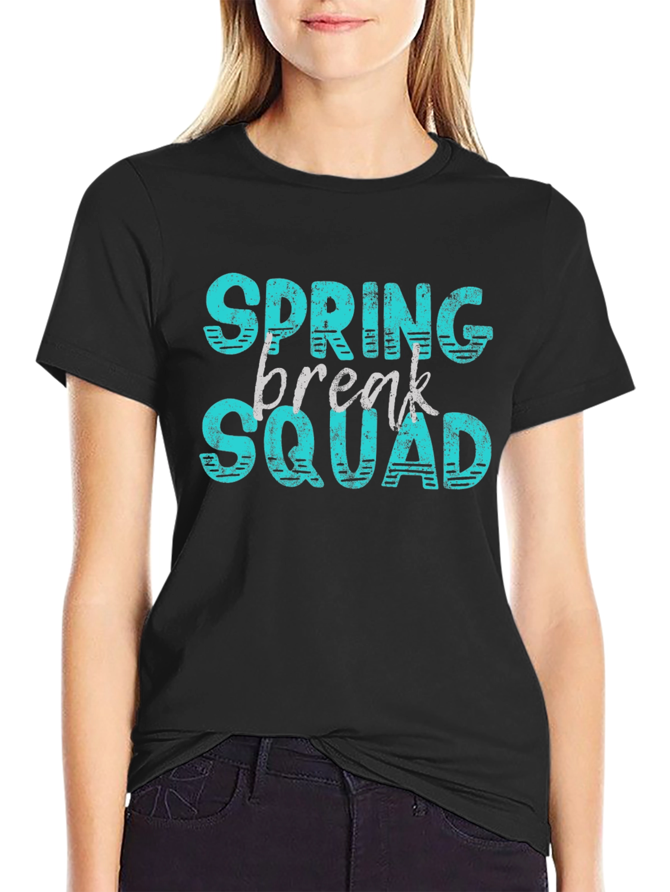 Black Spring Break Squad Graphic T-Shirt view 2