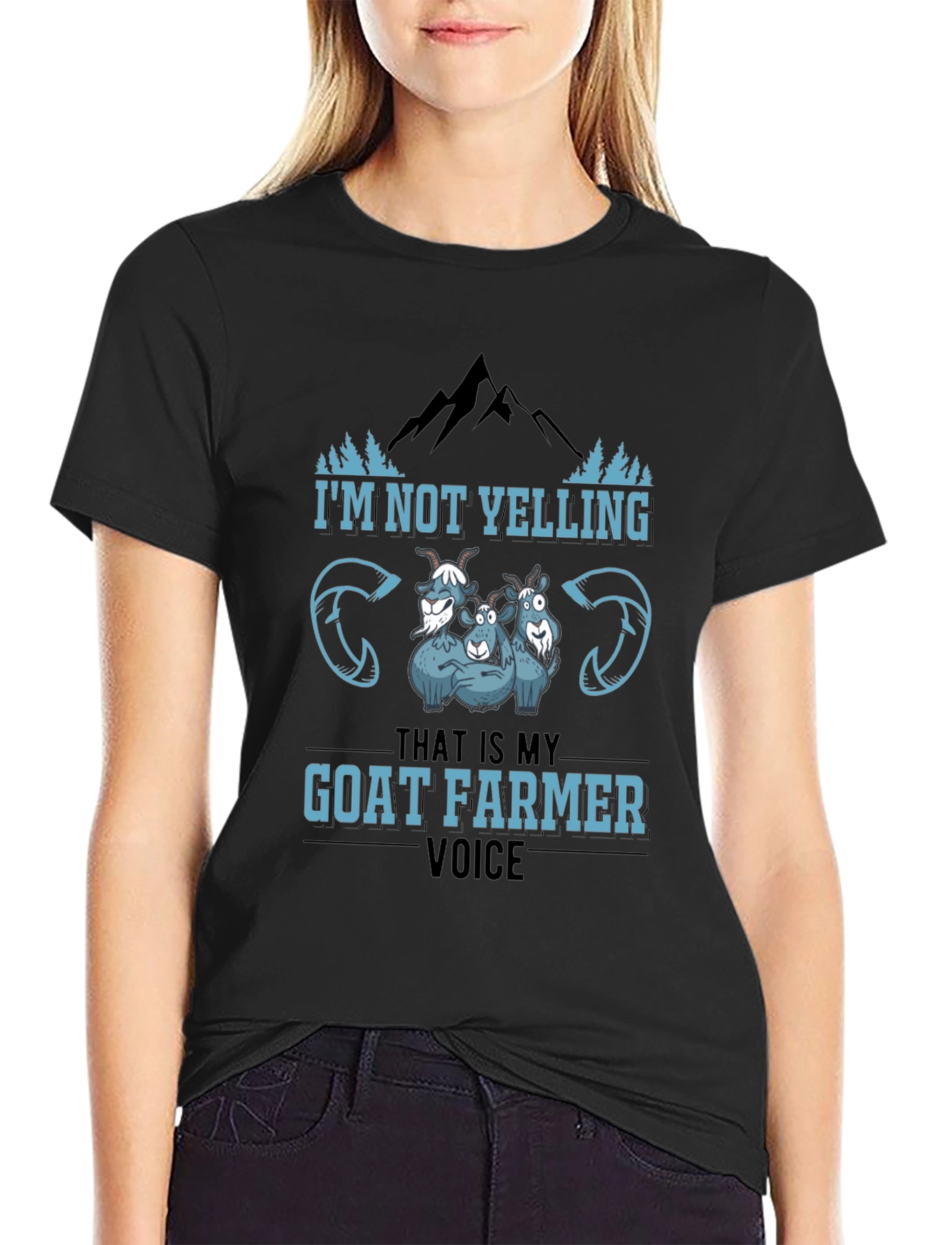 Black Goat Farmer Voice Black T-Shirt view 2