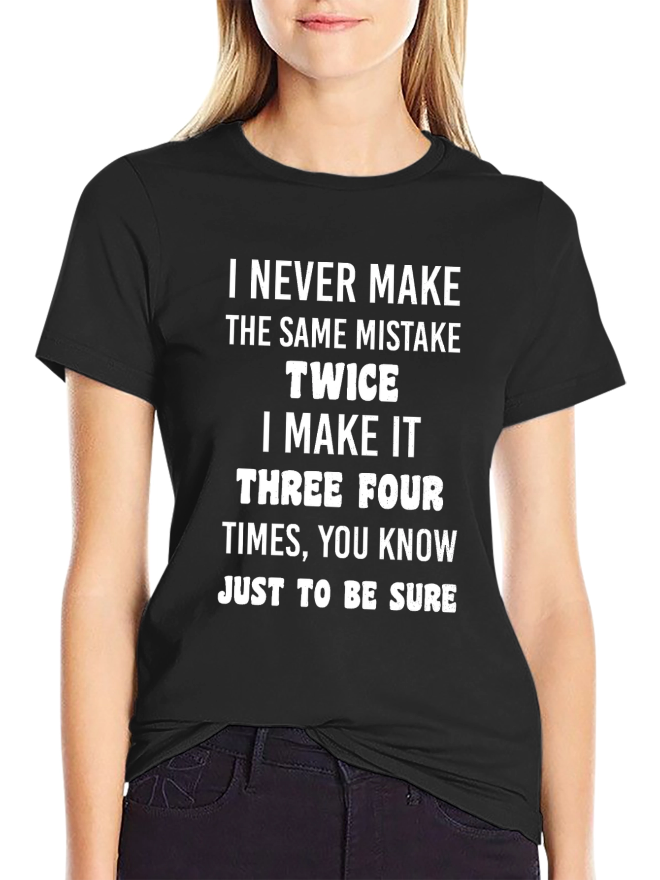 Black Funny Mistake T-Shirt view 2