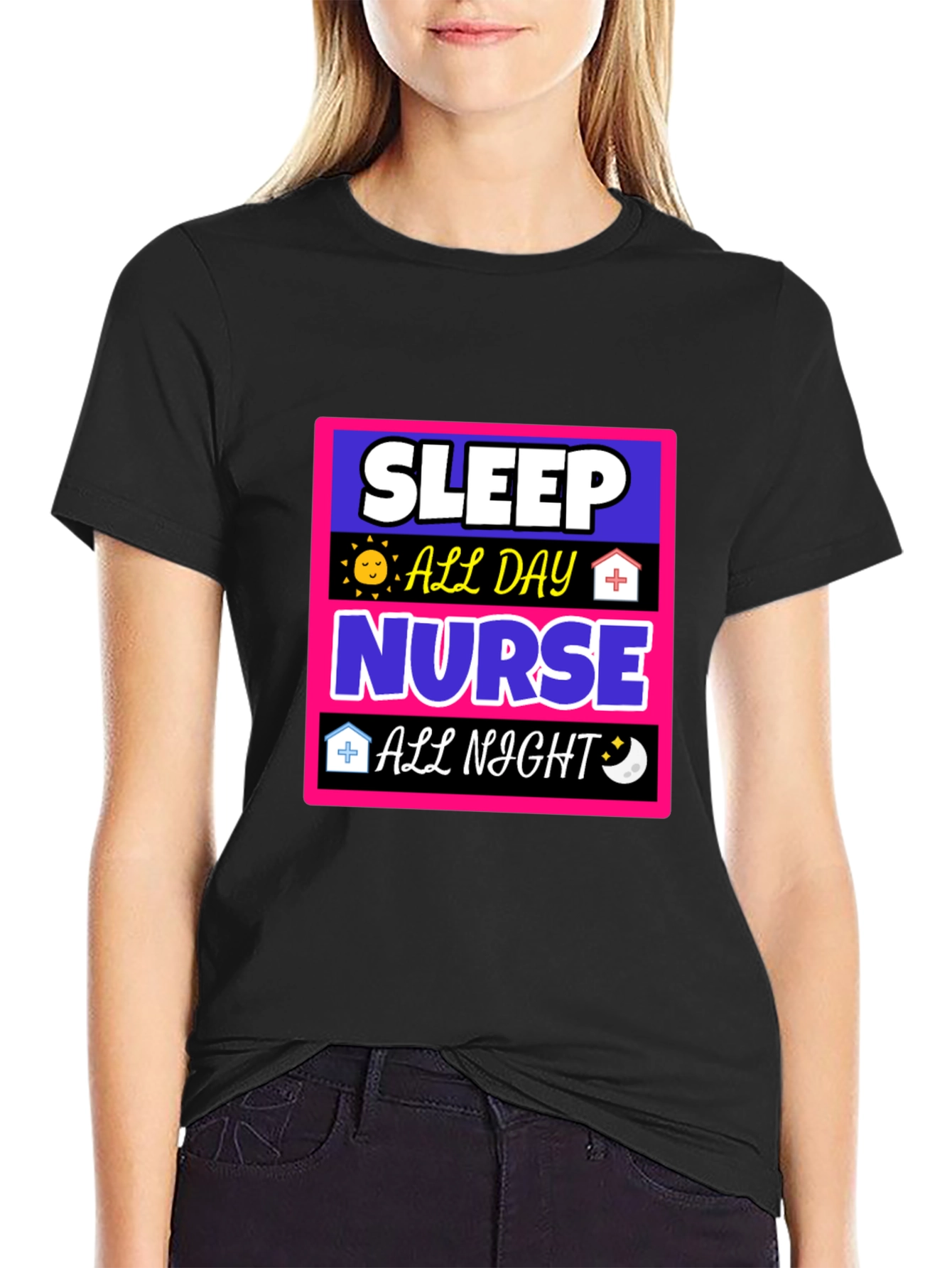 Sleep All Day Nurse All Night T-Shirt - 2