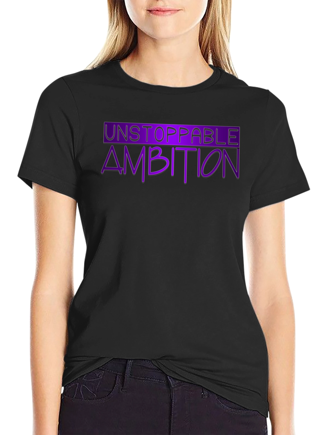 Black Unstoppable Ambition Graphic Tee view 2