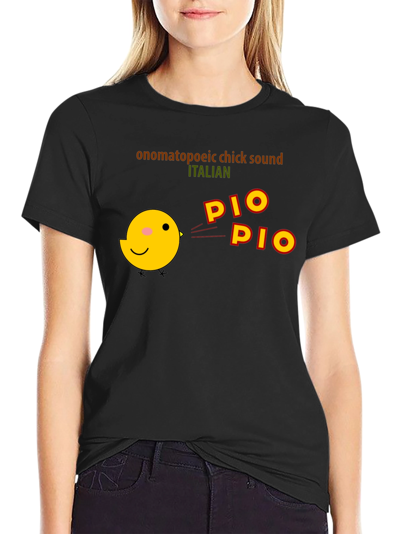 Black Pio Pio Chick Sound T-Shirt view 2