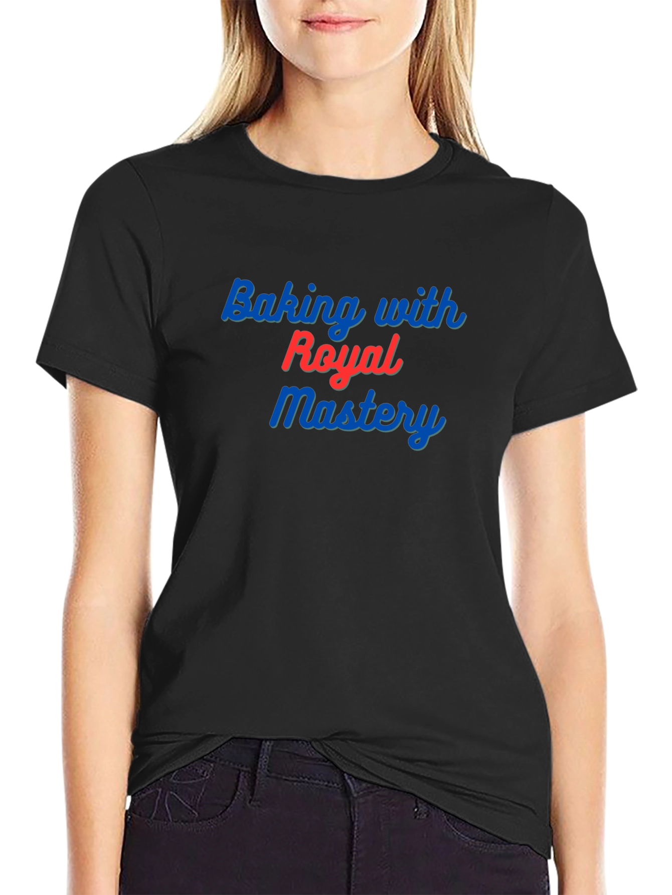 Black Baking with Royal Mastery Graphic T-Shirt view 2
