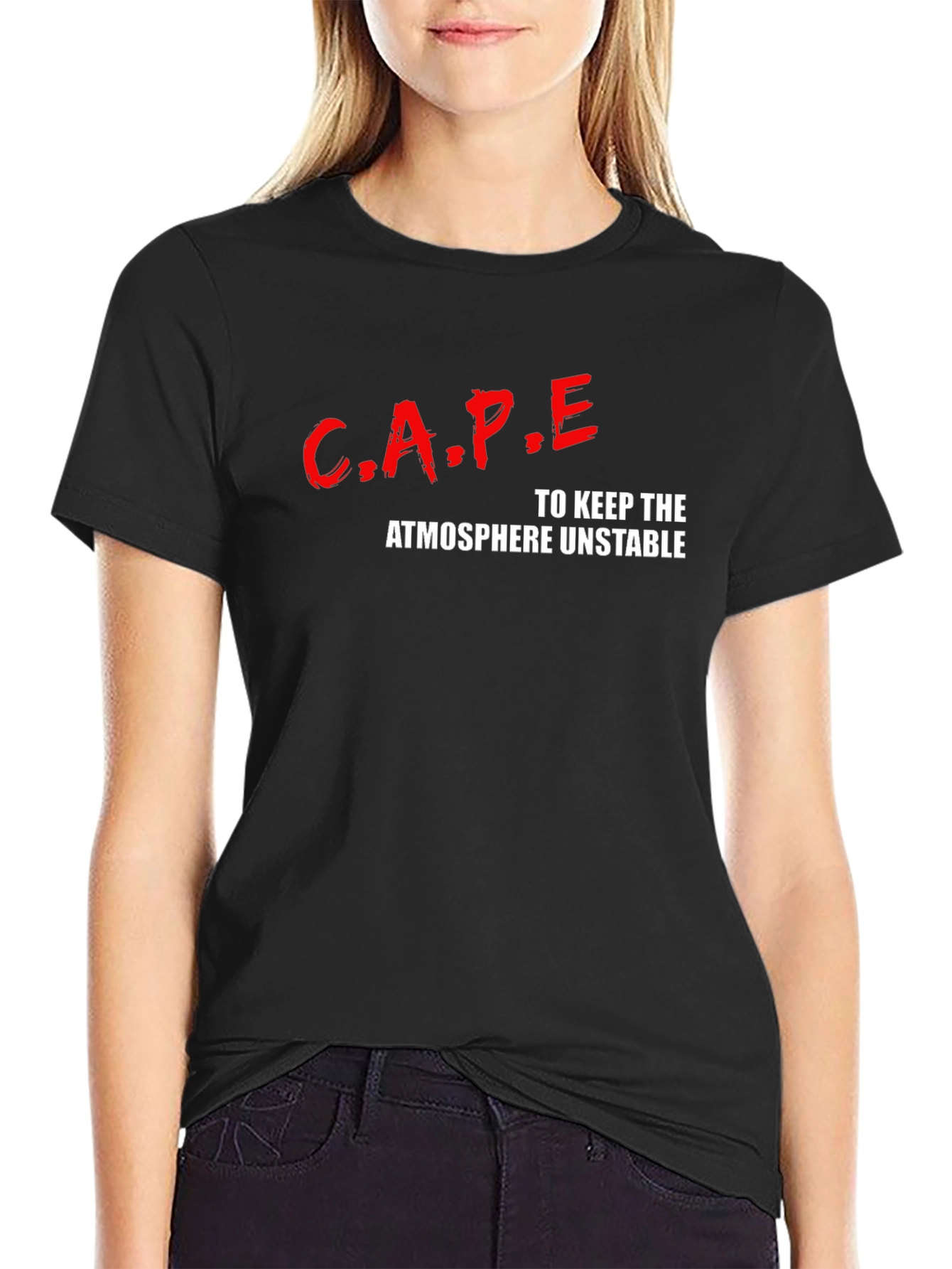 Black C.A.P.E. Keep Atmosphere Unstable Graphic Tee view 2
