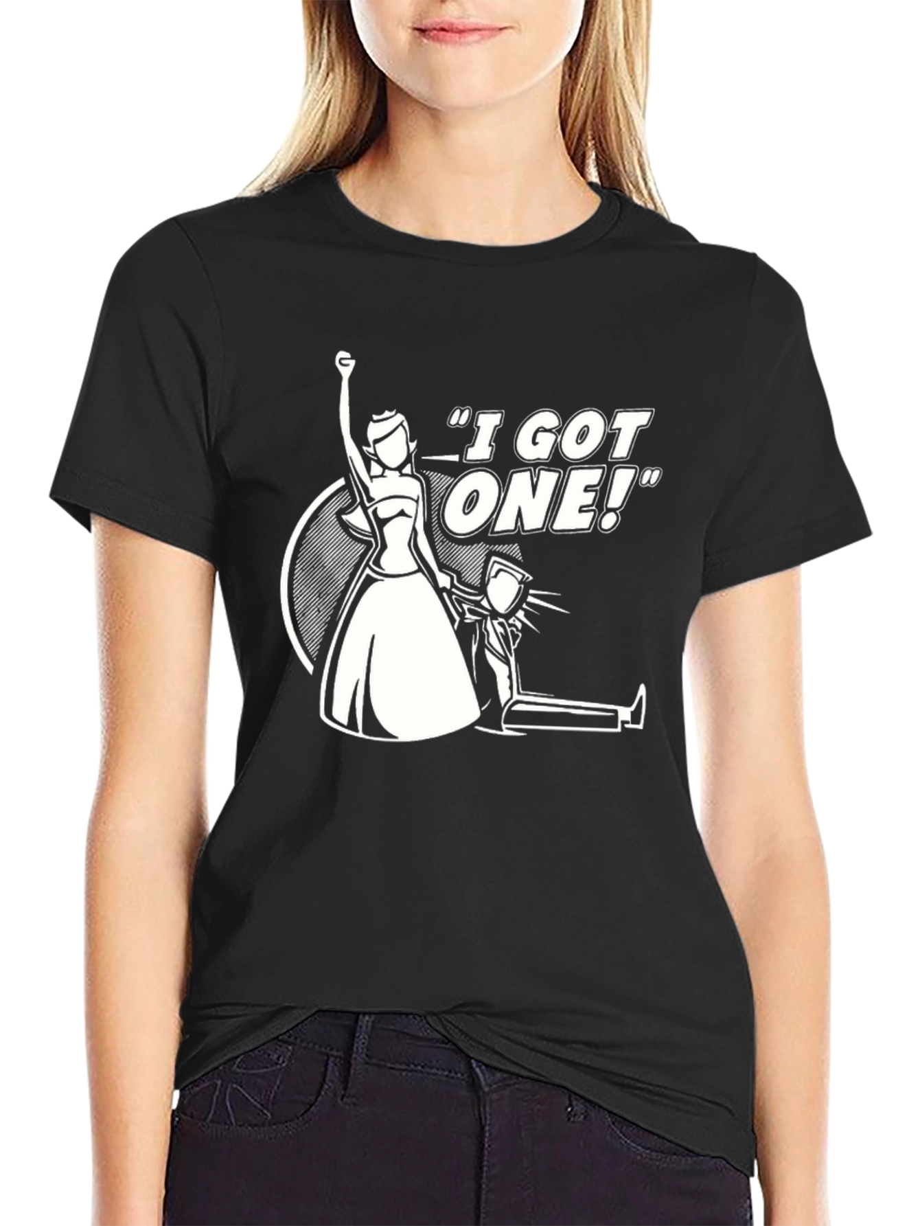 Black Humorous "I Got One!" Graphic Tee view 2