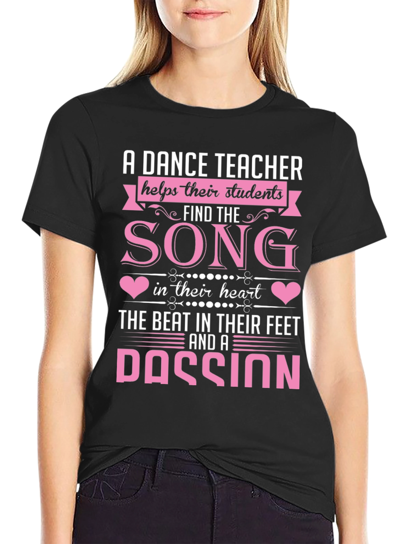 Black Dance Teacher T-Shirt: Song in Their Heart view 2