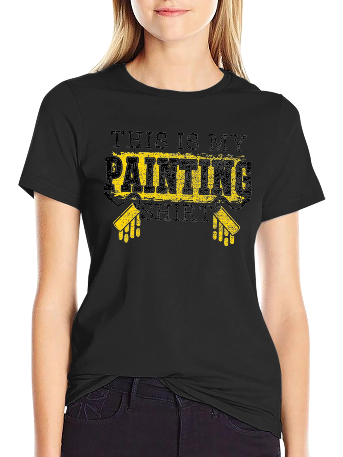 Black This Is My Painting Shirt - Painter's Tee view 2