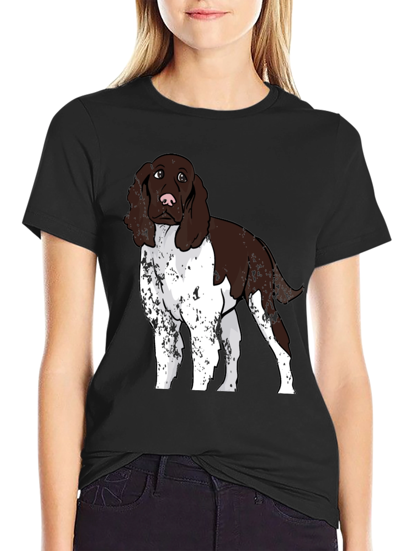 Black Dog Breed Graphic Tee - Black Cotton Blend view 2