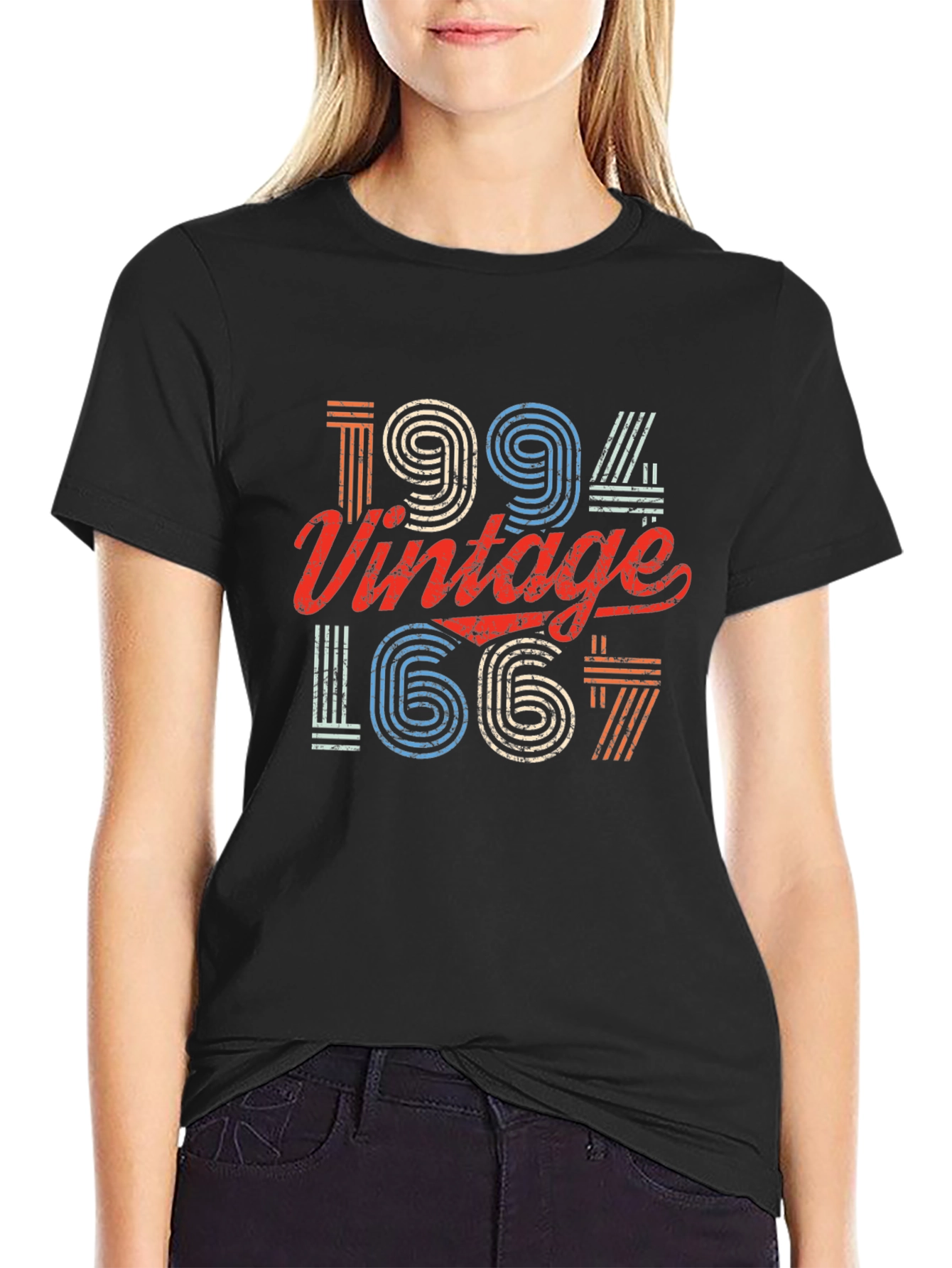 Black Vintage 1994 T-Shirt - Retro Birthday Gift view 2